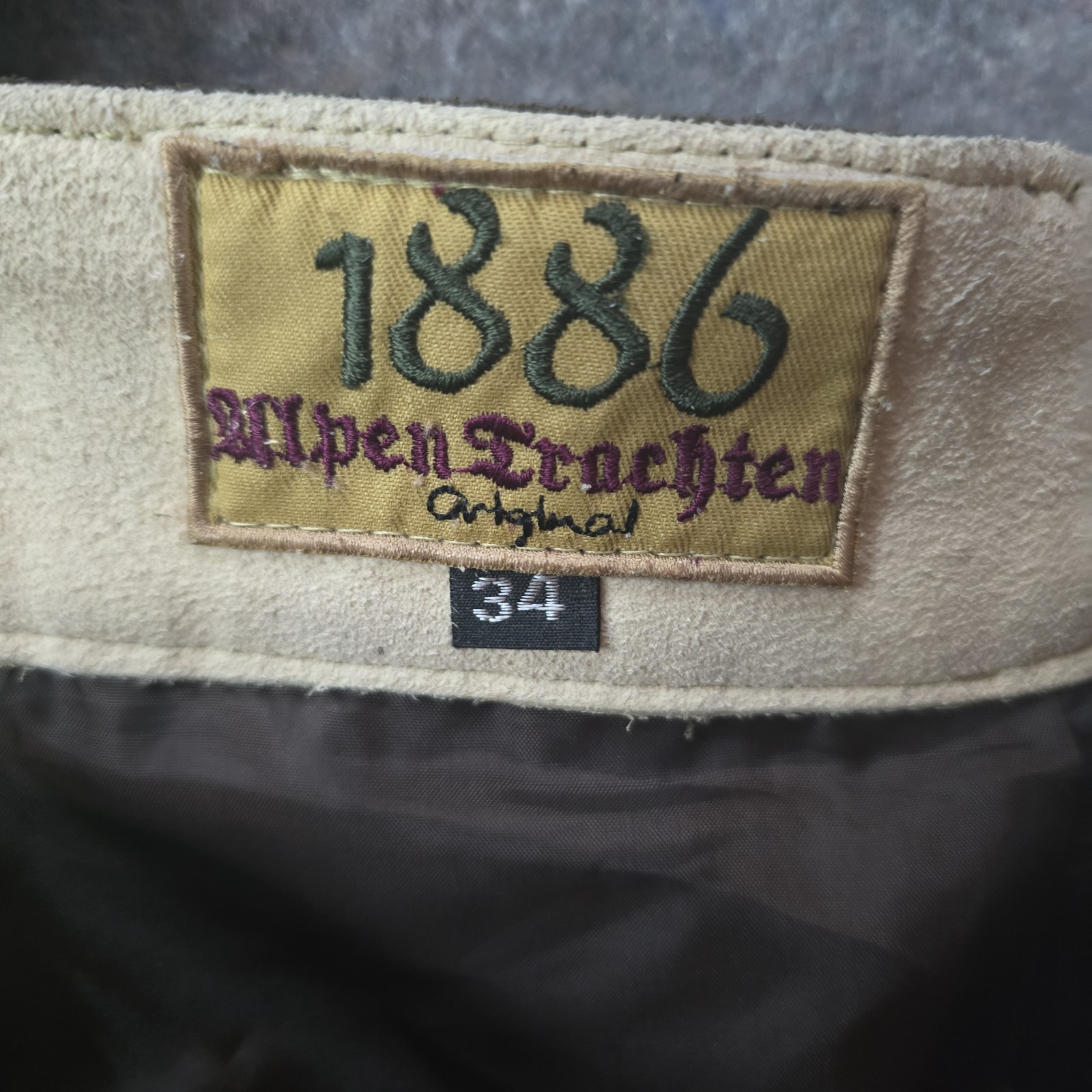 1886 Alpen Trachten Suede Leather Embroidered Lederhosen Bundhosen Suspenders