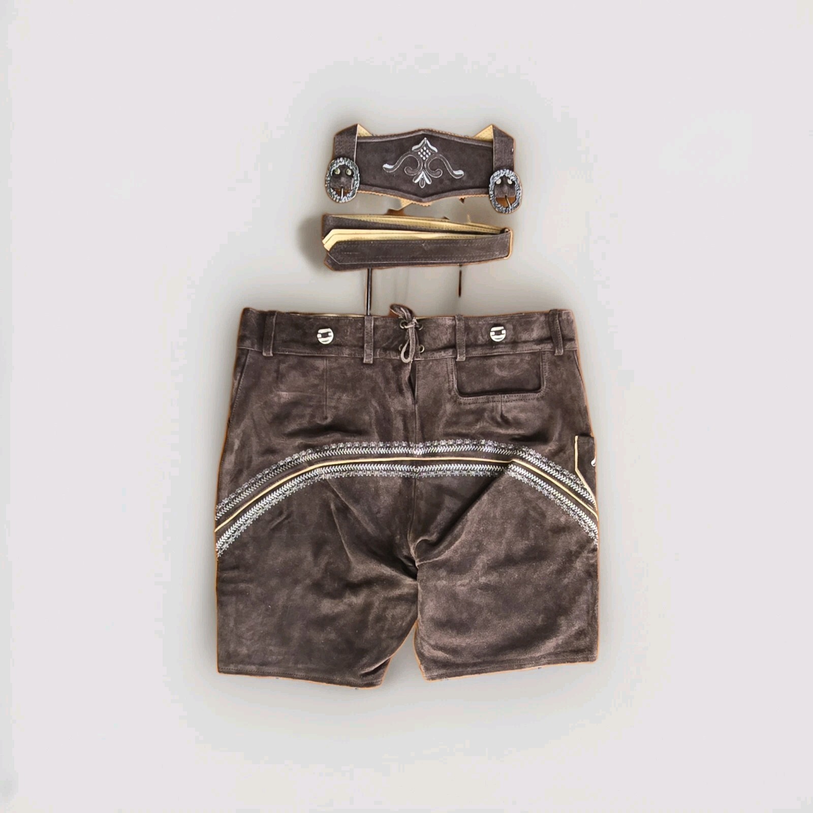 Lederhose Herren Trachten Lederhose bavarian Lederhose mit Hosenträger Gr,46-64