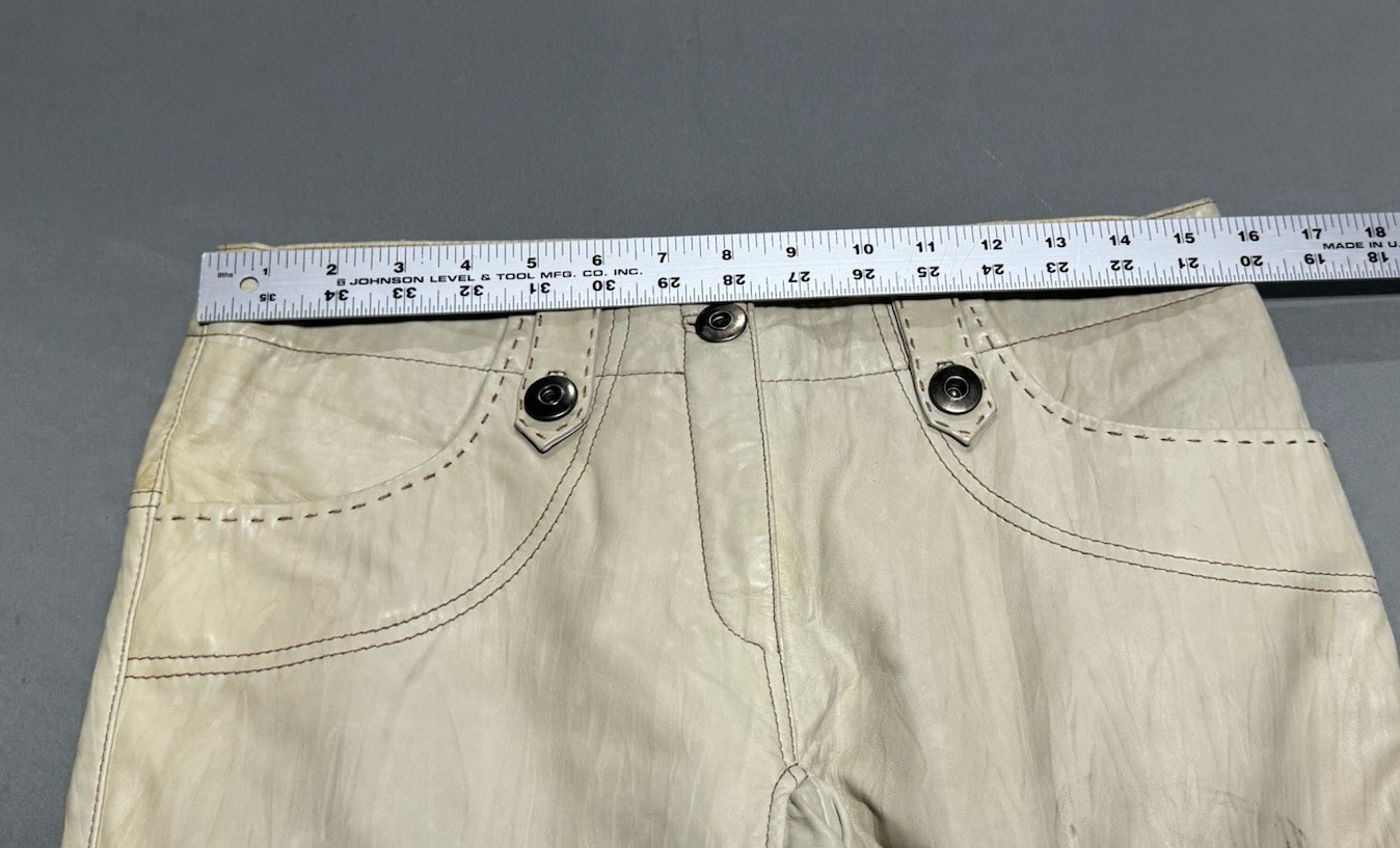 On Stage Denmark Leather Lederhosen Cream Size 38 Soft Authentic Bavarian
