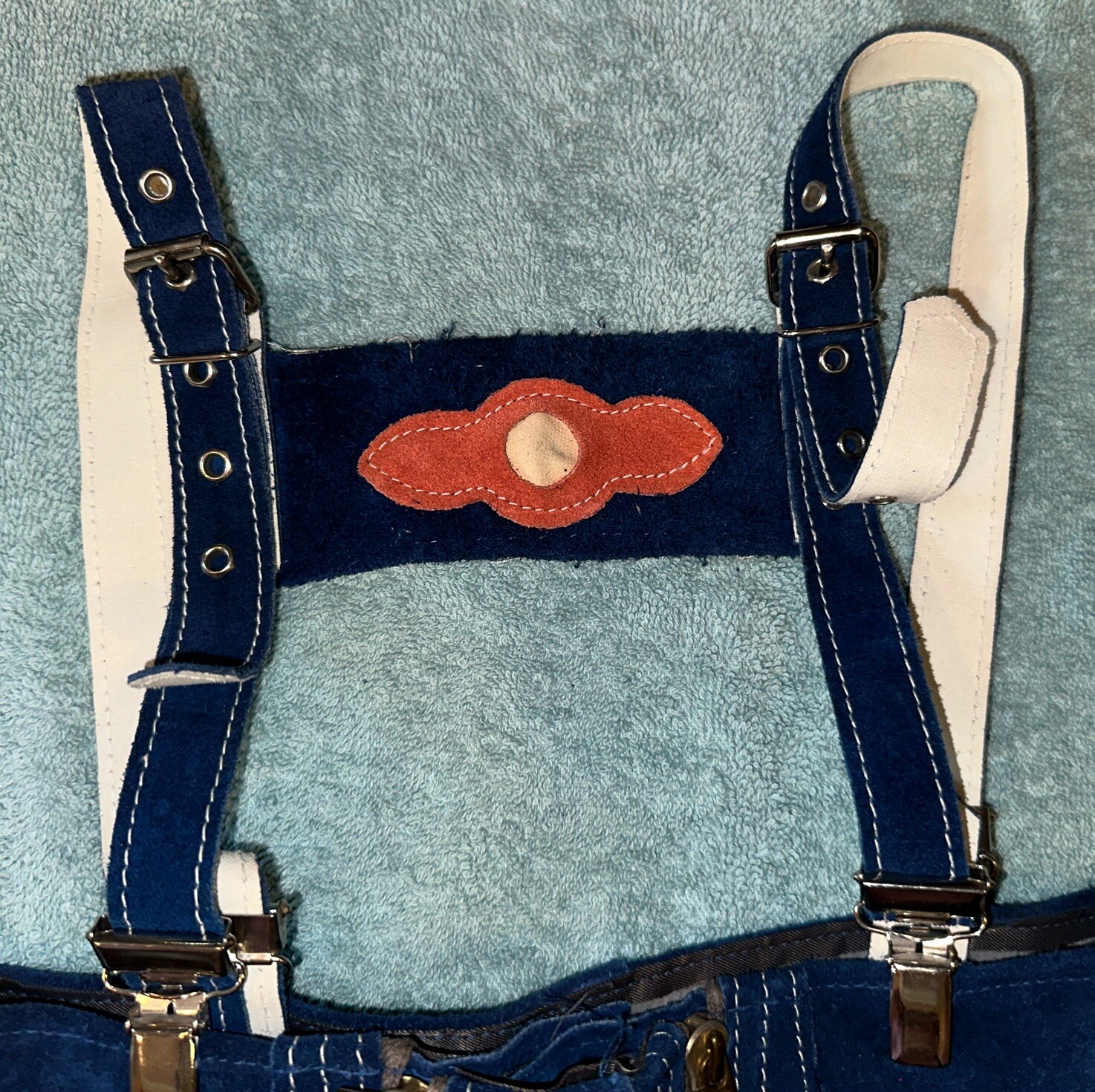 Vintage Authentic German Oktoberfest LEDERHOSEN Childs Shorts Suspender Leather