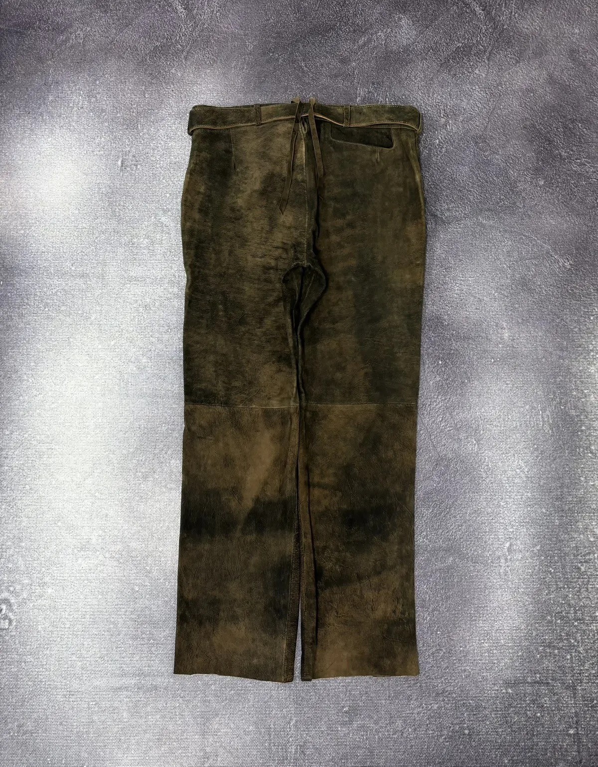 Stockerpoint Lederhosen Rocco Men’s Trachten Brown Leather Pants Belt 50EU/34US