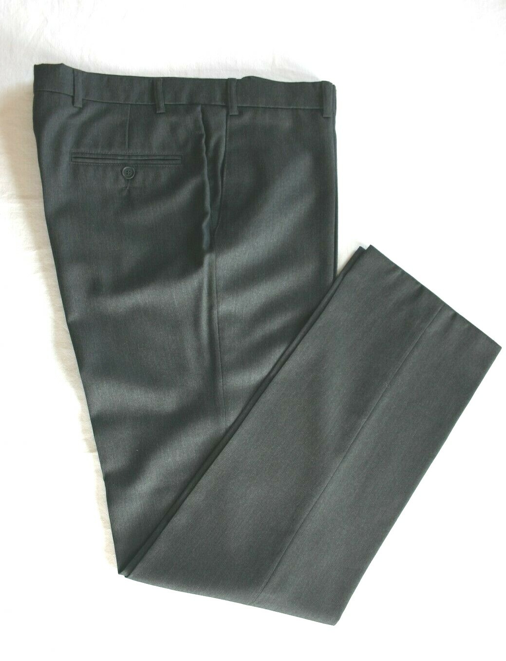 Traditional pants dress pants trousers costume suit slim fit virgin wool black gray