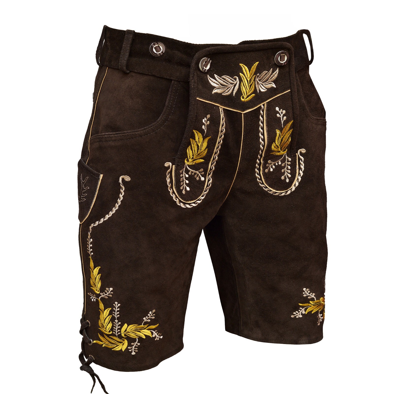 Suede Leather Lederhosen Porche German Costume Men Bavarian Oktoberfest Outfit