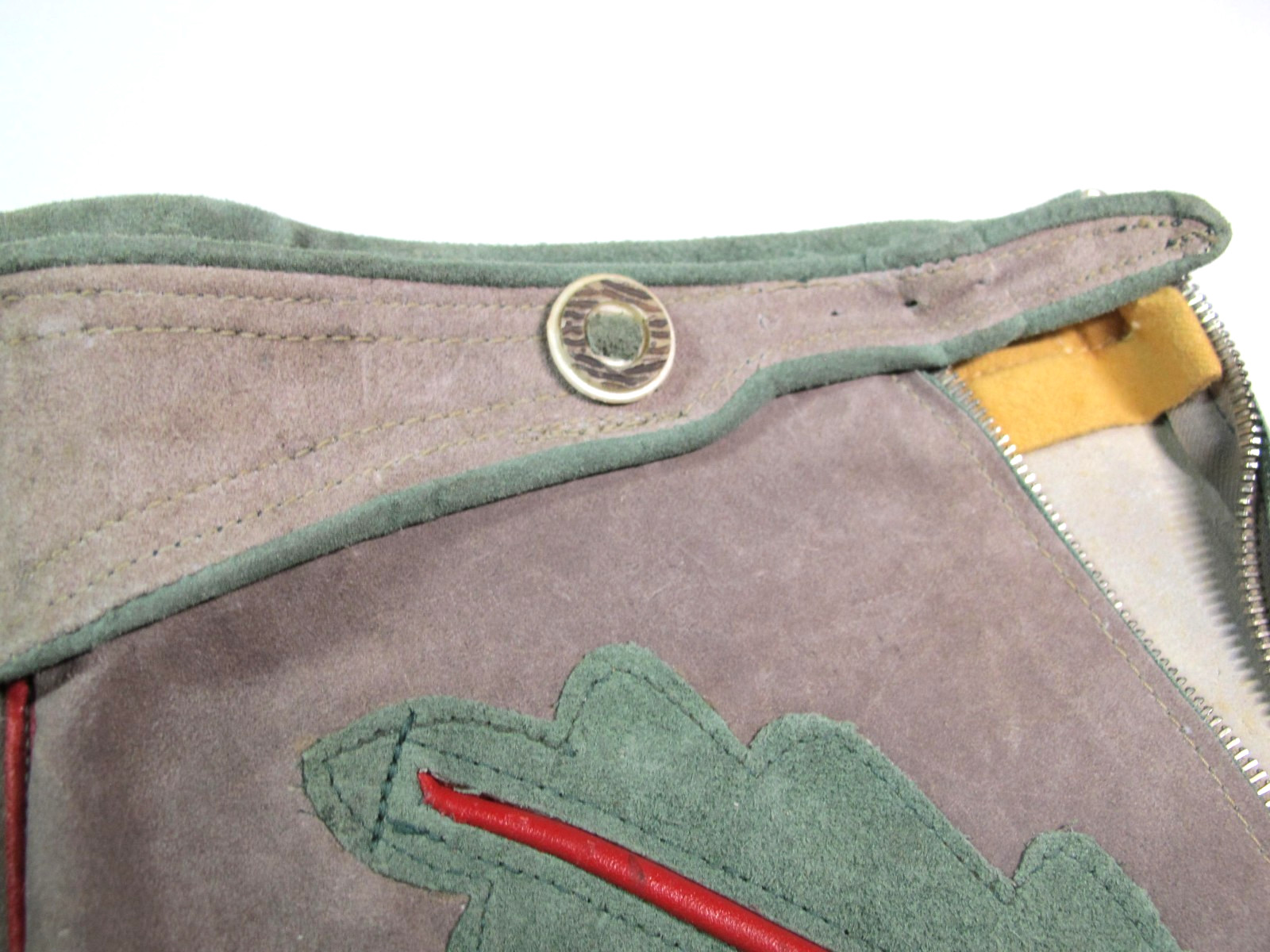Vintage German Lederhosen Men`s Shorts Gray Suede Leather OctoberFest Folk