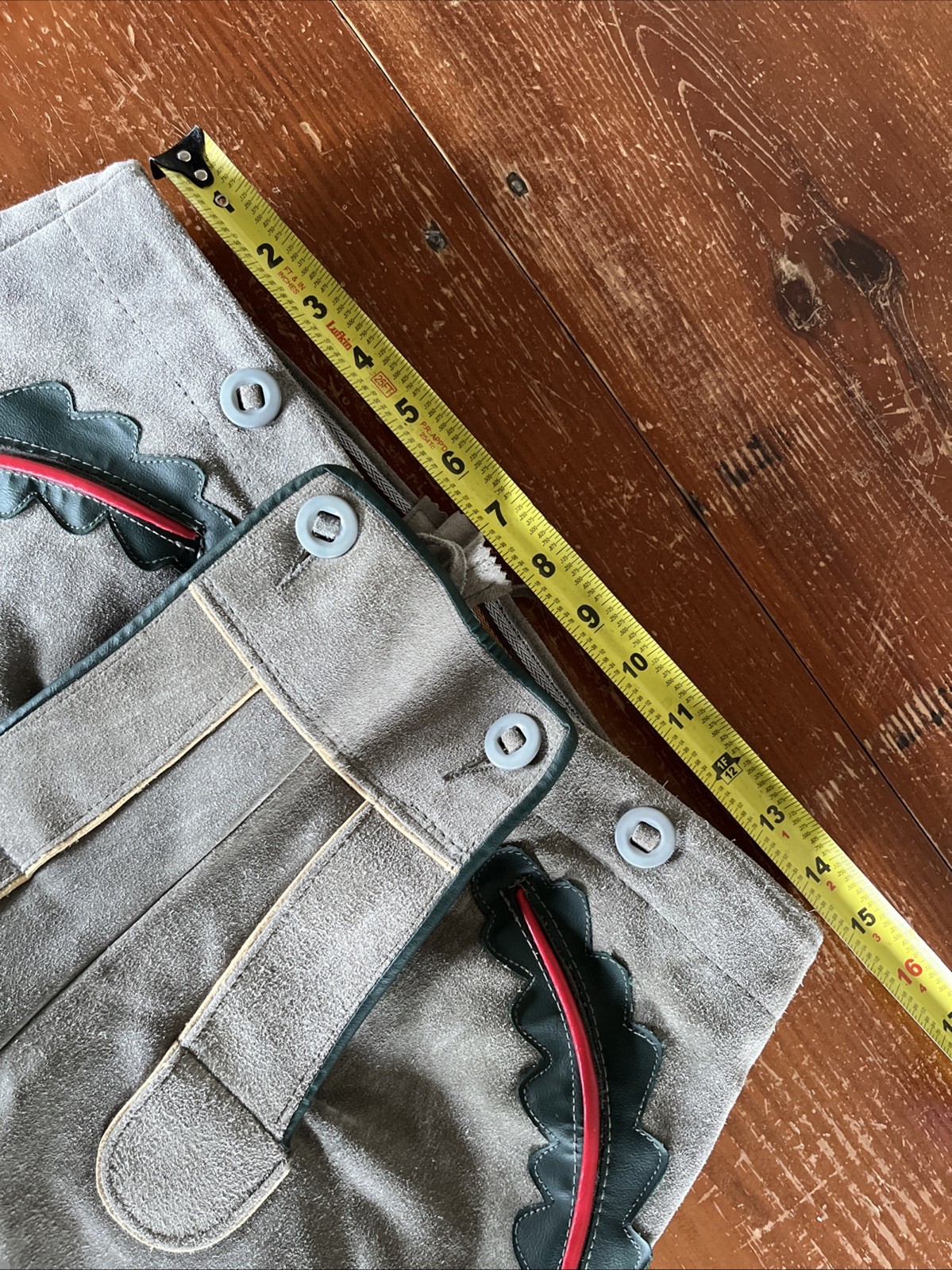 Vintage German Lederhosen Genuine Grey Suede Shorts Oktoberfest 29” Waist