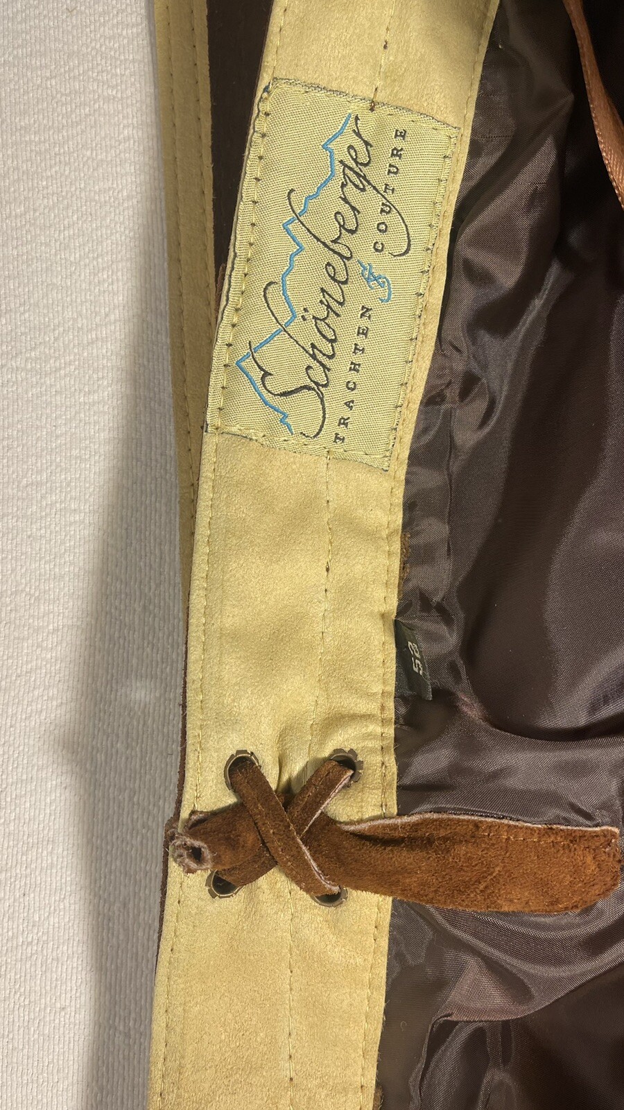 Schoneberger NWT German Lederhosen Size US36 Brown Leather Suede Short Pants NEW