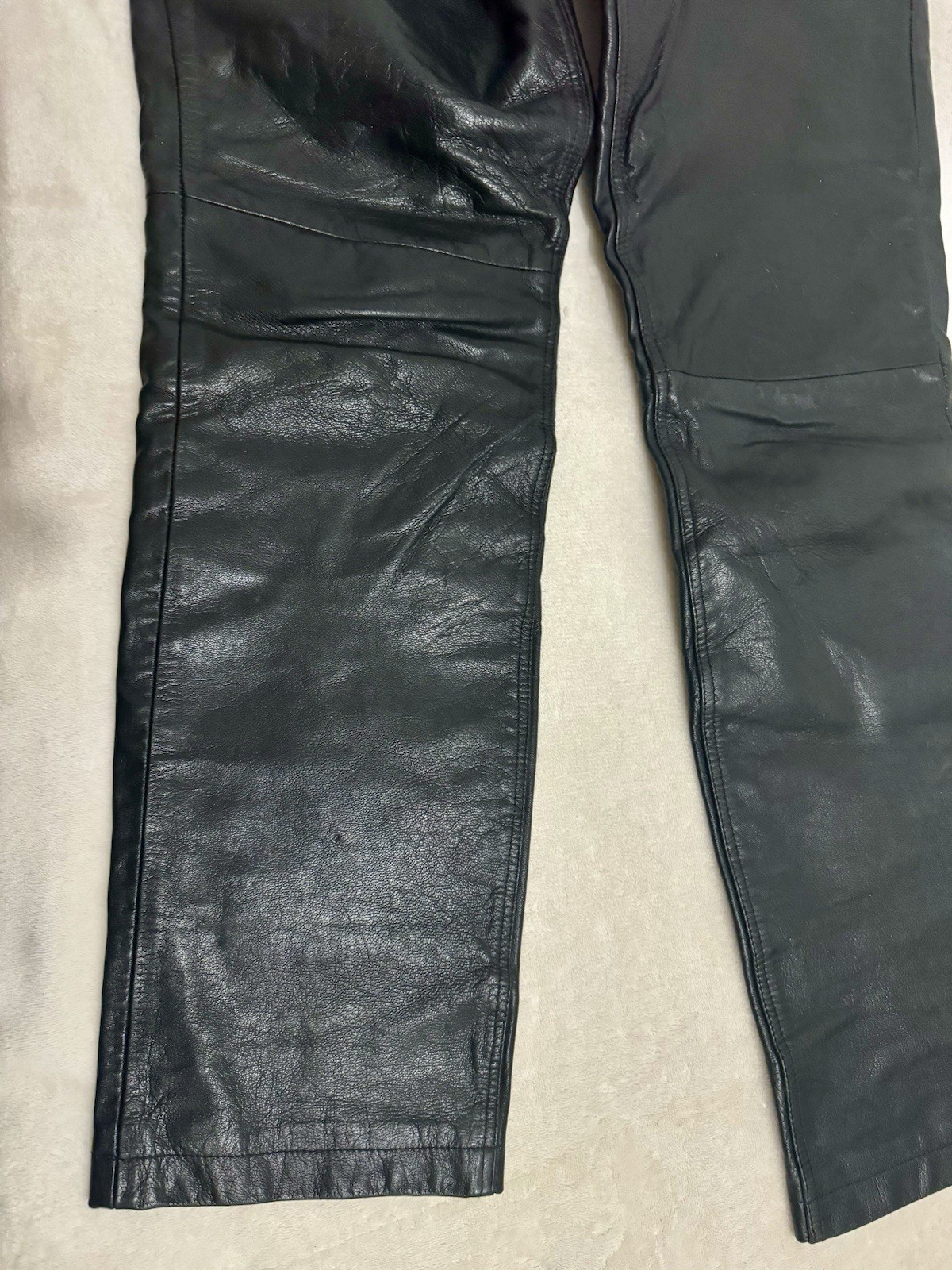 Genuine Leather Trousers Black