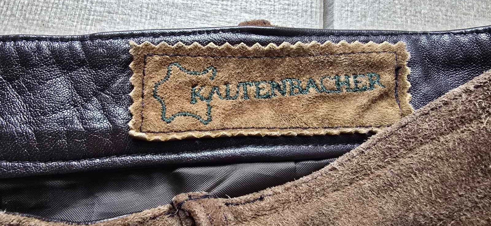 KALTENBACHER Vintage Brown Goatskin Suede Leather Trousers Trachten Alpine Sz 50