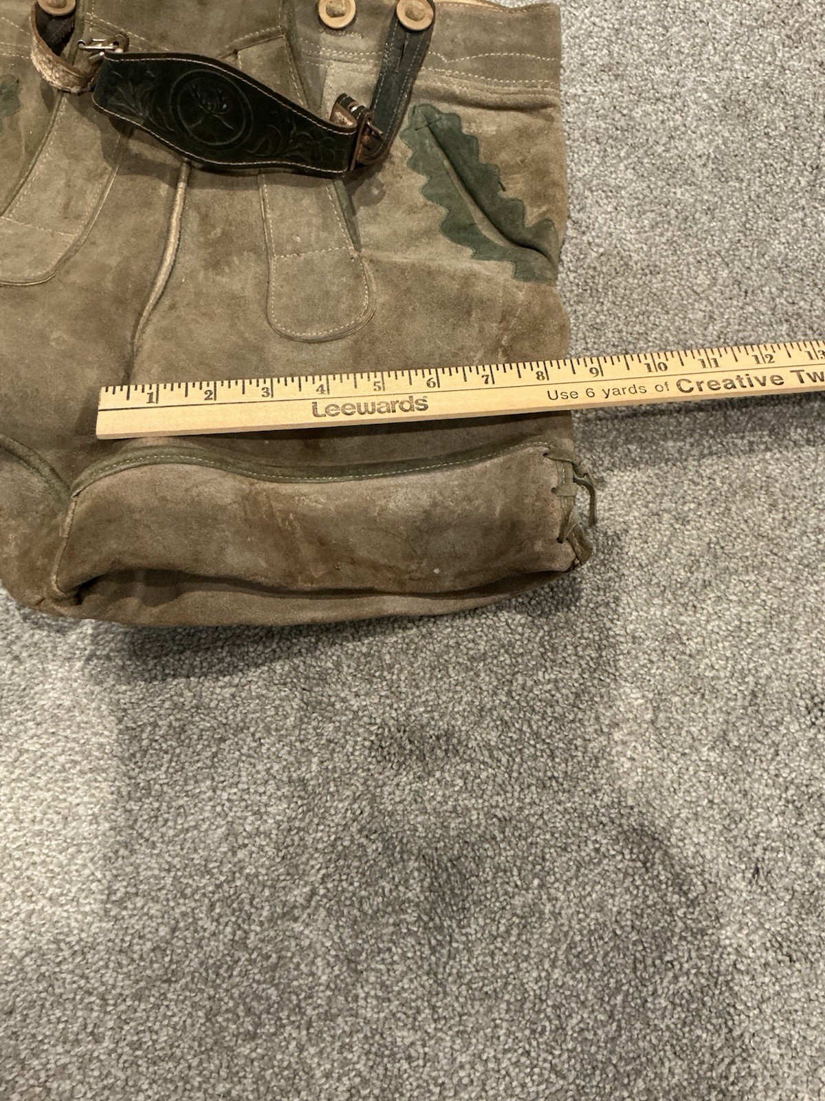2 1960’S Vintage Suede Leather Lederhosen Suspender Shorts
