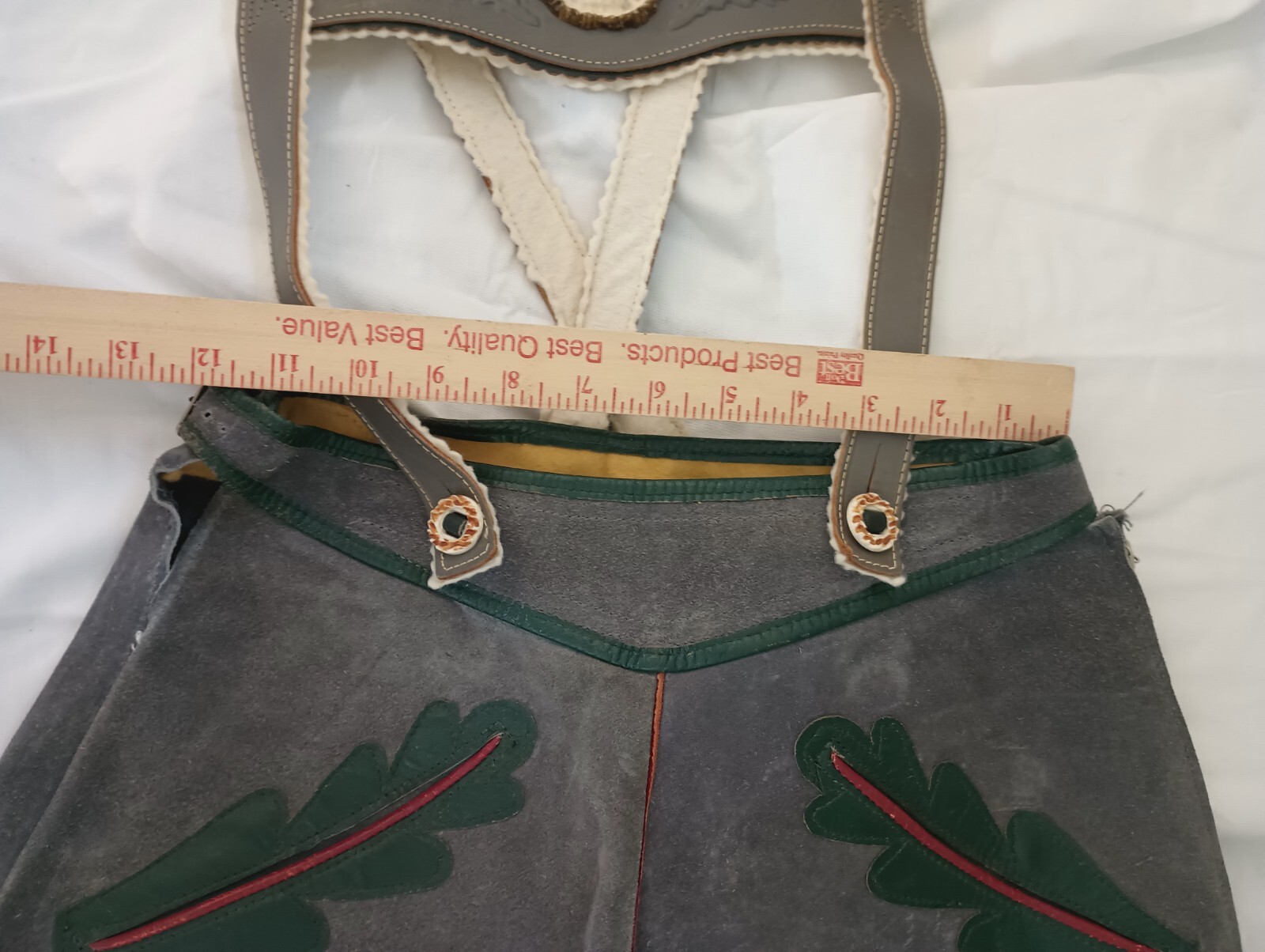 Bavarian Lederhosen Great Suede Leather US 24 Waist EU Size ? 24” Oktoberfest