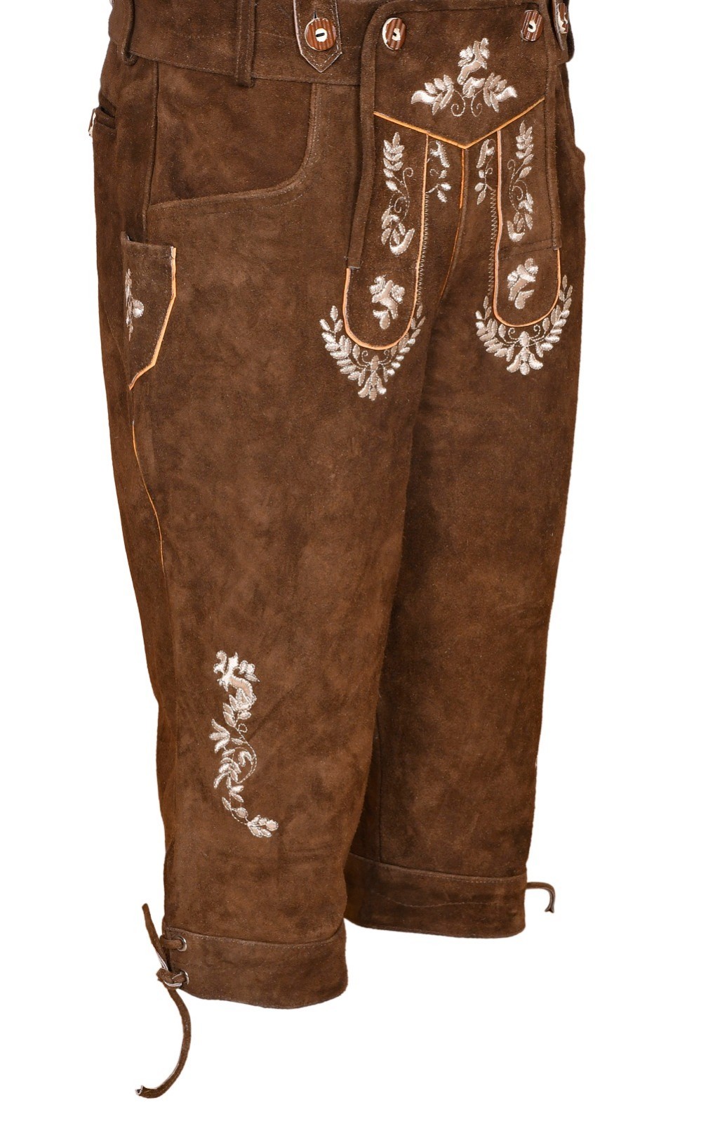 Oktoberfest Bavarian Lederhosen Real Leather Brown Matching long Short German