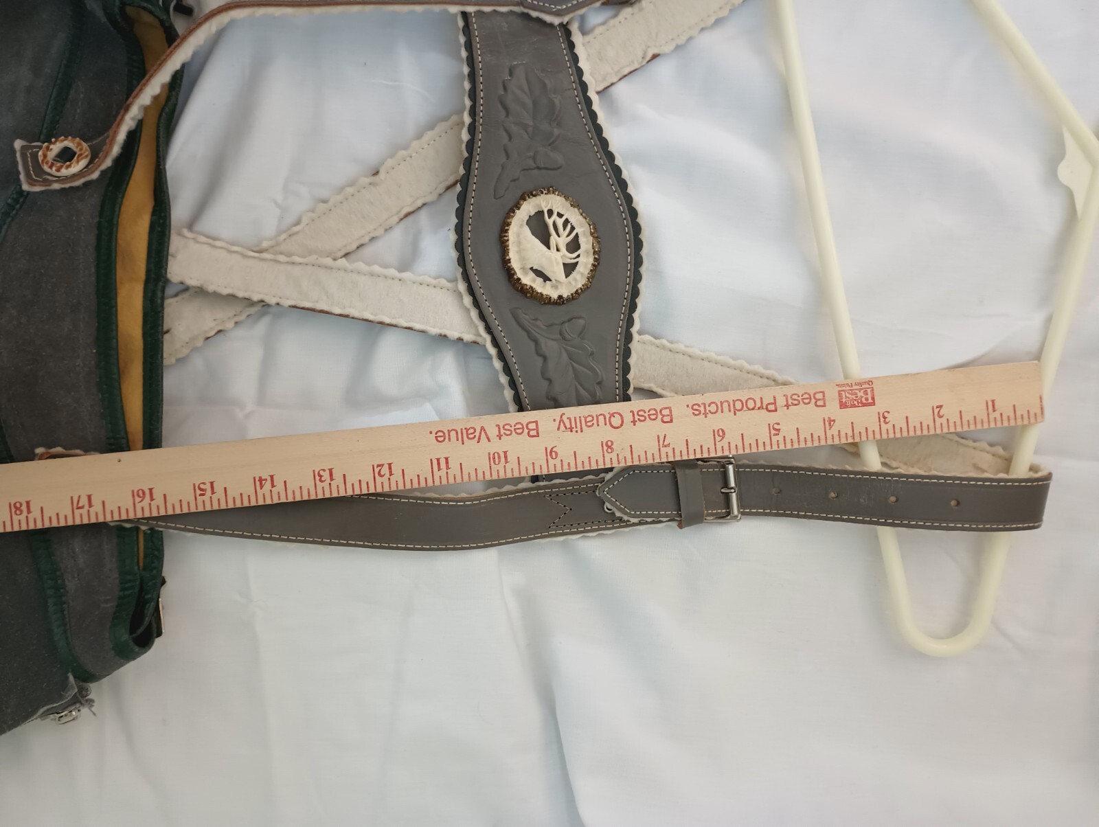 Bavarian Lederhosen Great Suede Leather US 24 Waist EU Size ? 24” Oktoberfest
