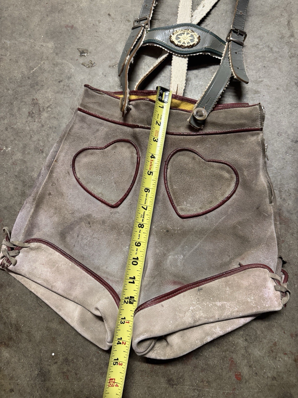 VTG German Lederhosen Authentic Suede Leather Oktoberfest CHILD SIZE