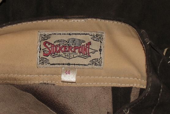 – Stockerpoint-traditional pants/traditional knee band leather pants in brown in size 44