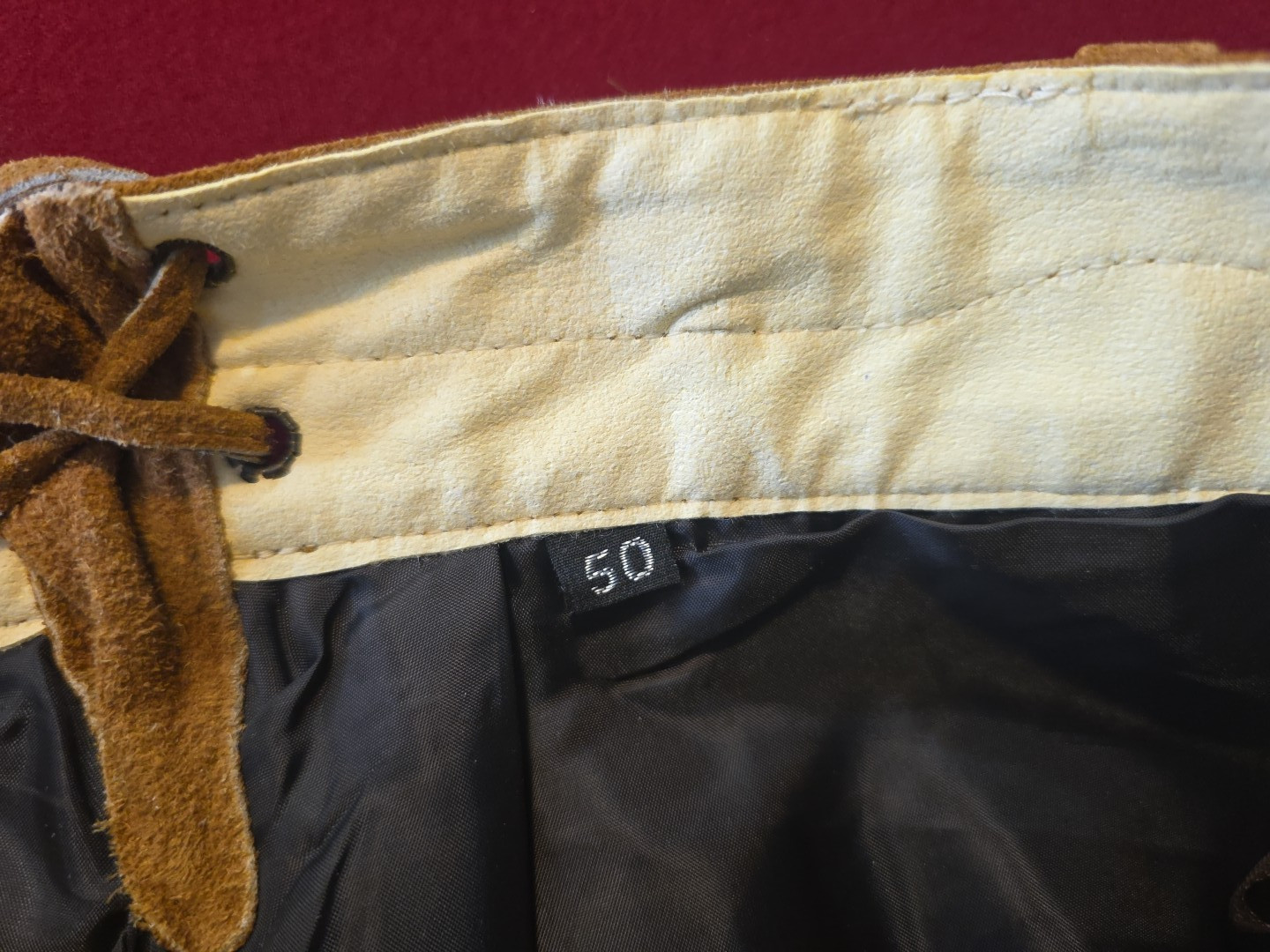 Otto Almbock Lederhosen Pants Men’s 35 Eu50 Suede German Oktoberfest Embroidered
