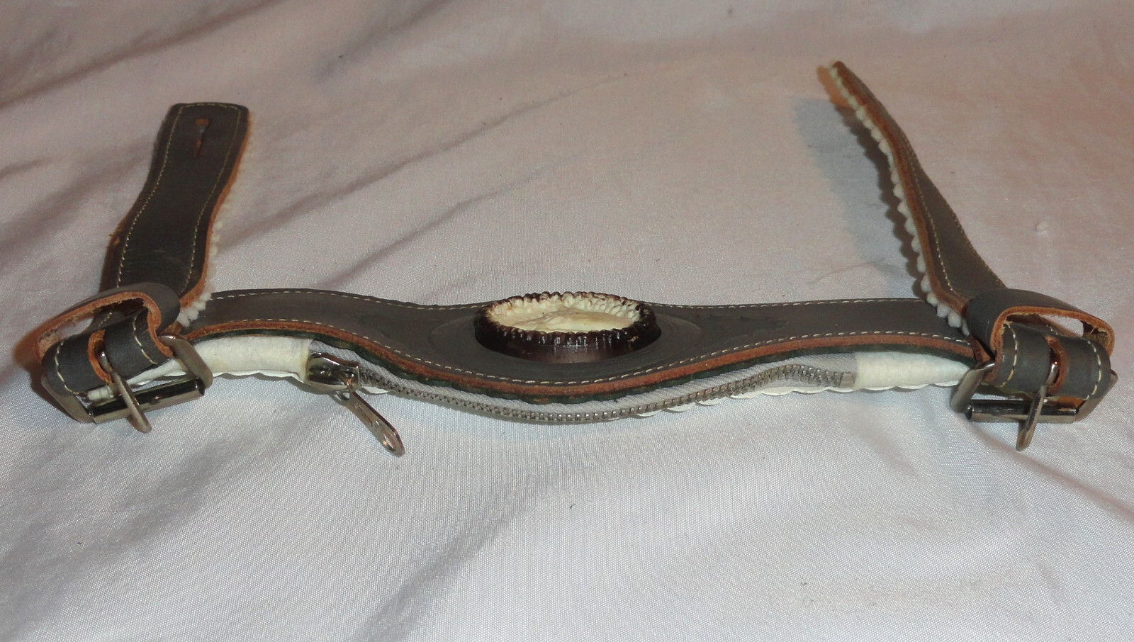 Vintage Raka German Size 12 Small Leather Suede Lederhosen Shorts & Suspenders