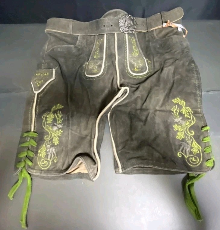 Authentic Lederhosen Men Shorts – Oktoberfest Outfits Men- German Lederhosen M 2