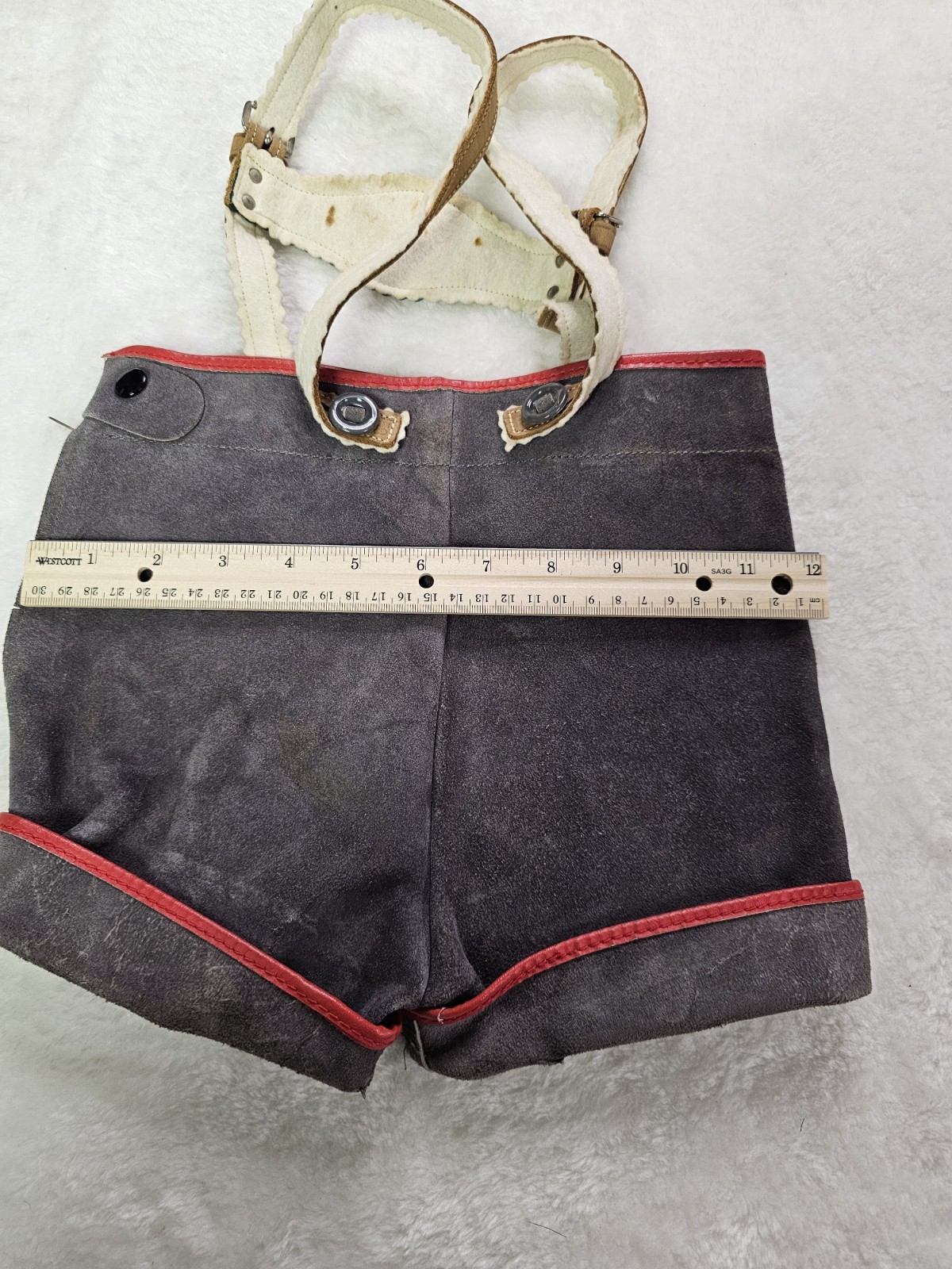 Vintage 1950s Lederhosen Child Size German Leather Shorts