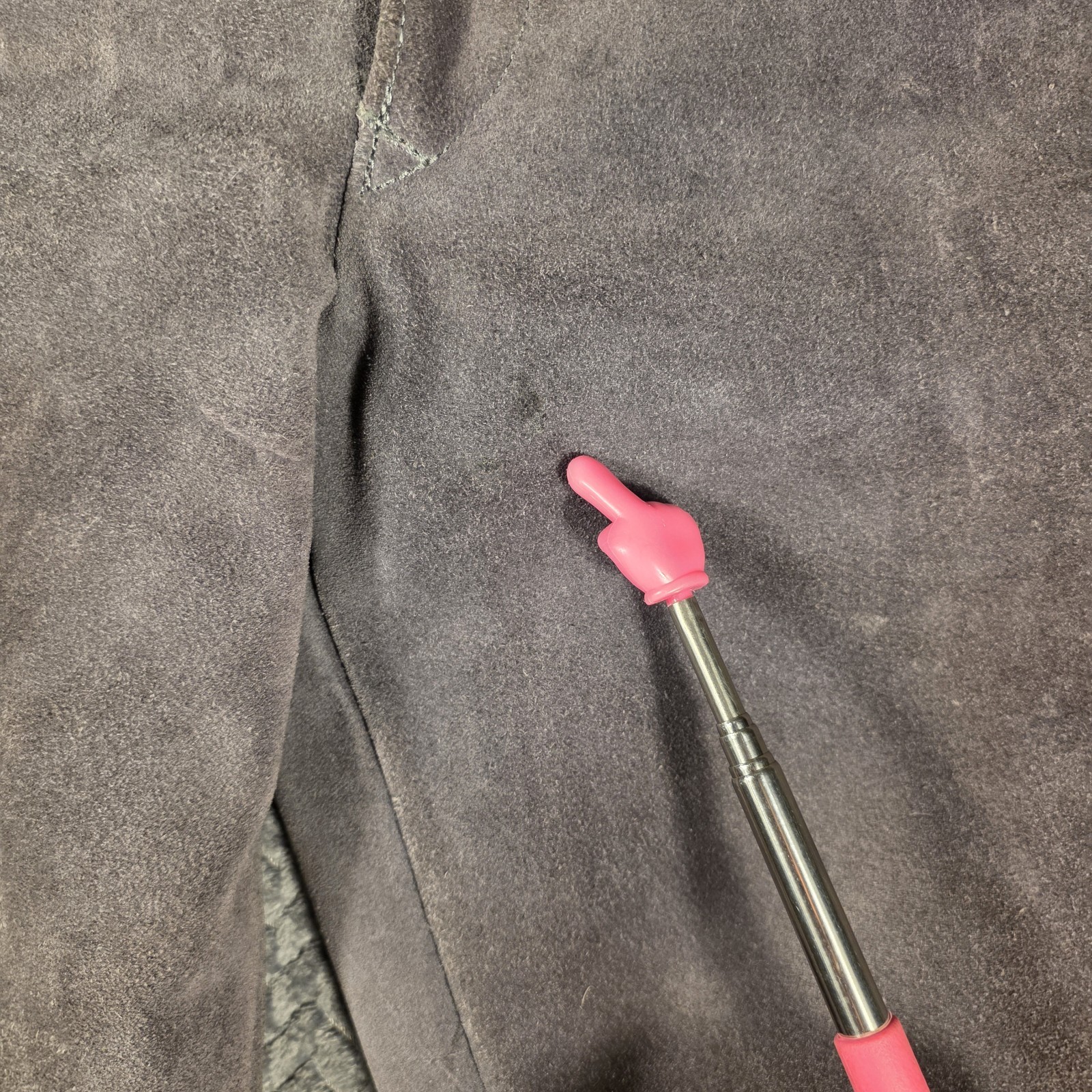 Vintage West Germany Suede Lederhosen Mens M (35) Gray Kniebundhosen Oktoberfest