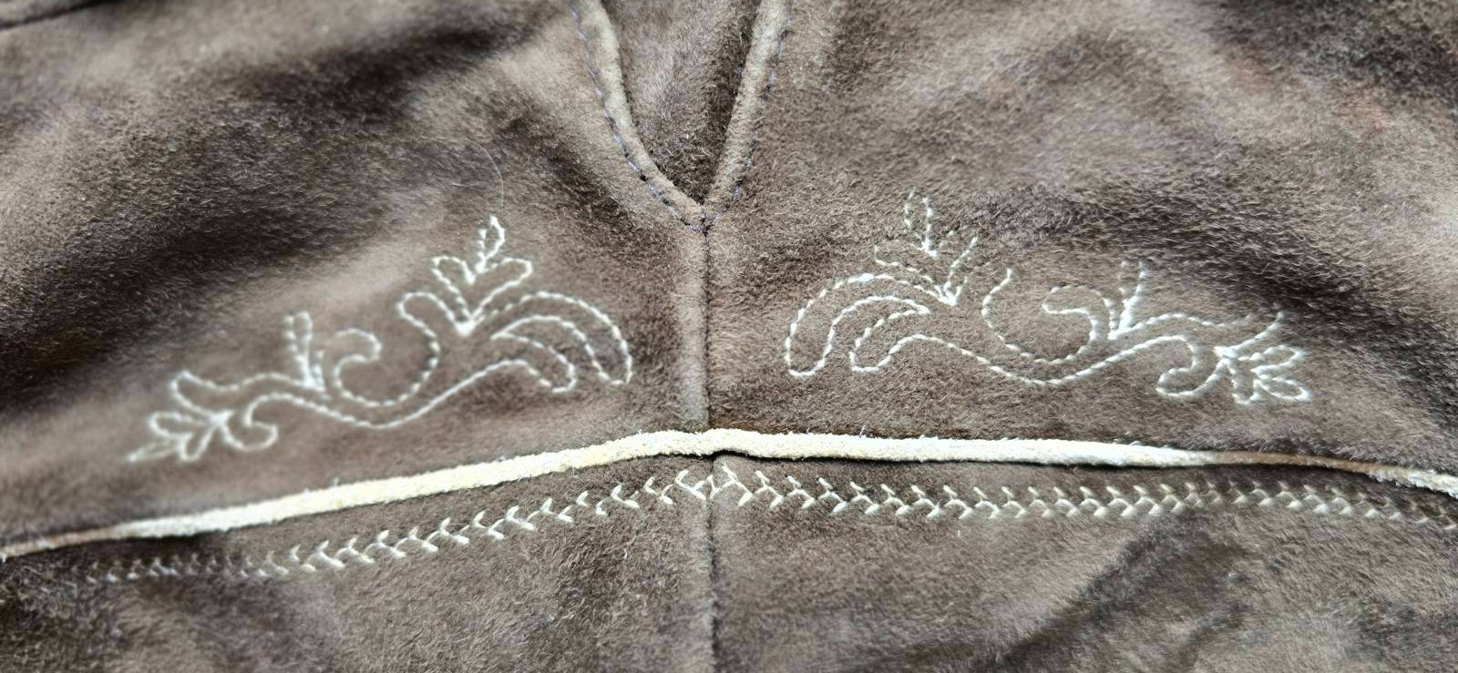 VTG Karl Klüber Trachten Lederhosen Leather Pants Men Oktoberfest Suspenders-2XL
