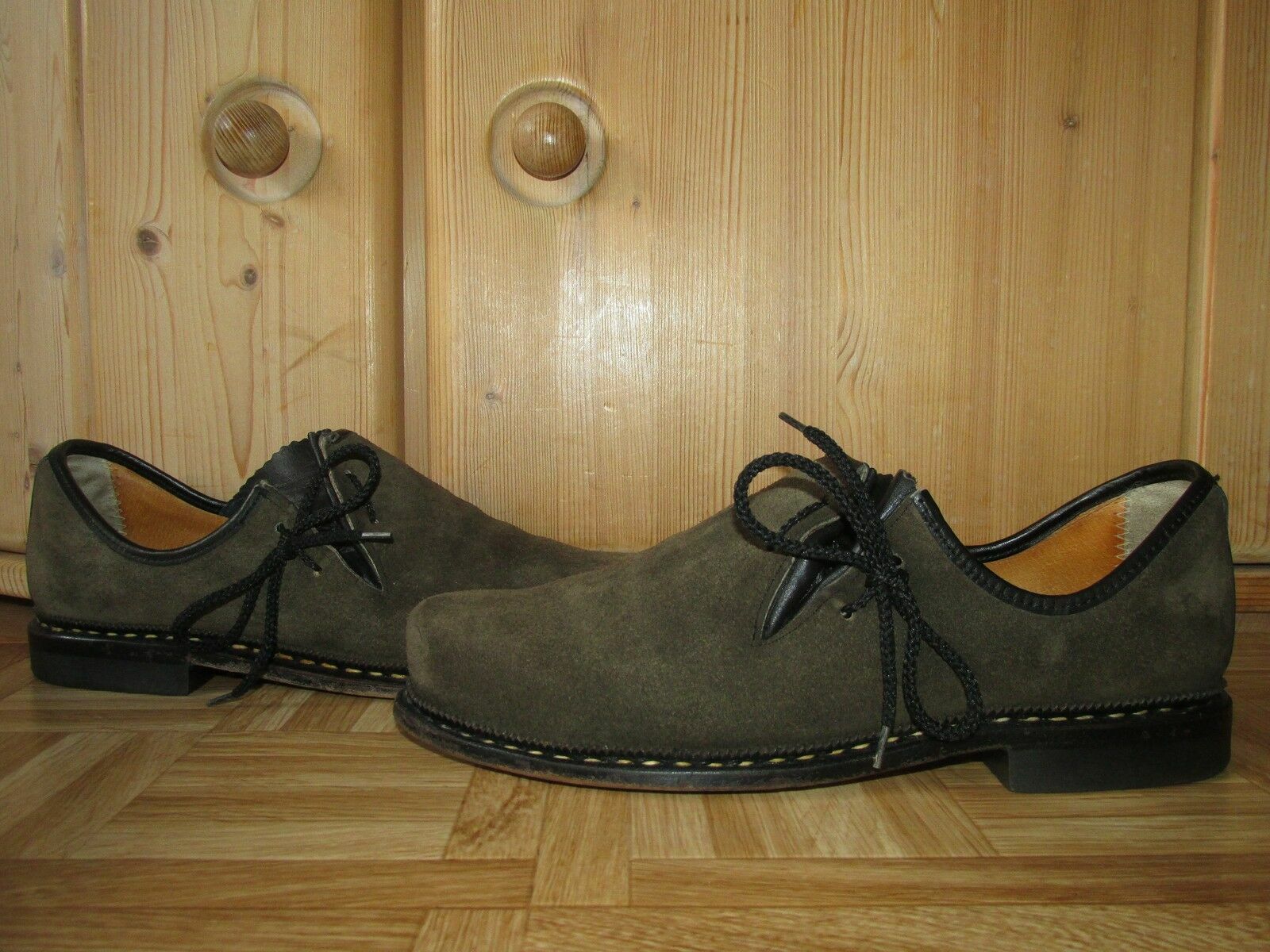 Vintage Haberstroh Suede Oatmeal Shoes Size 41.5 UK 7.5