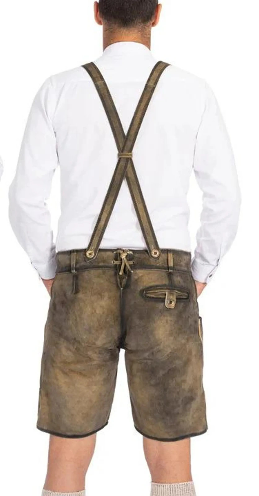 Handmade Lederhosen Shorts for Men: Oktoberfest- Outfit Bavarian Trachten Shorts
