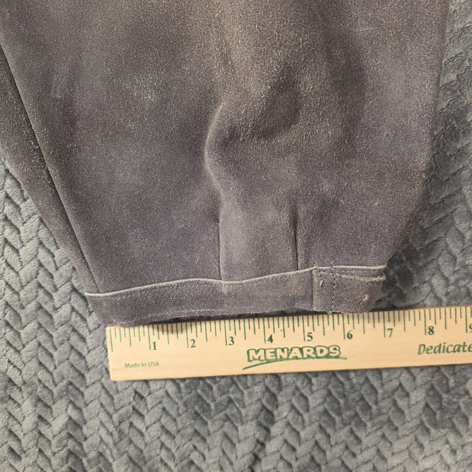 Vintage West Germany Suede Lederhosen Mens M (35) Gray Kniebundhosen Oktoberfest