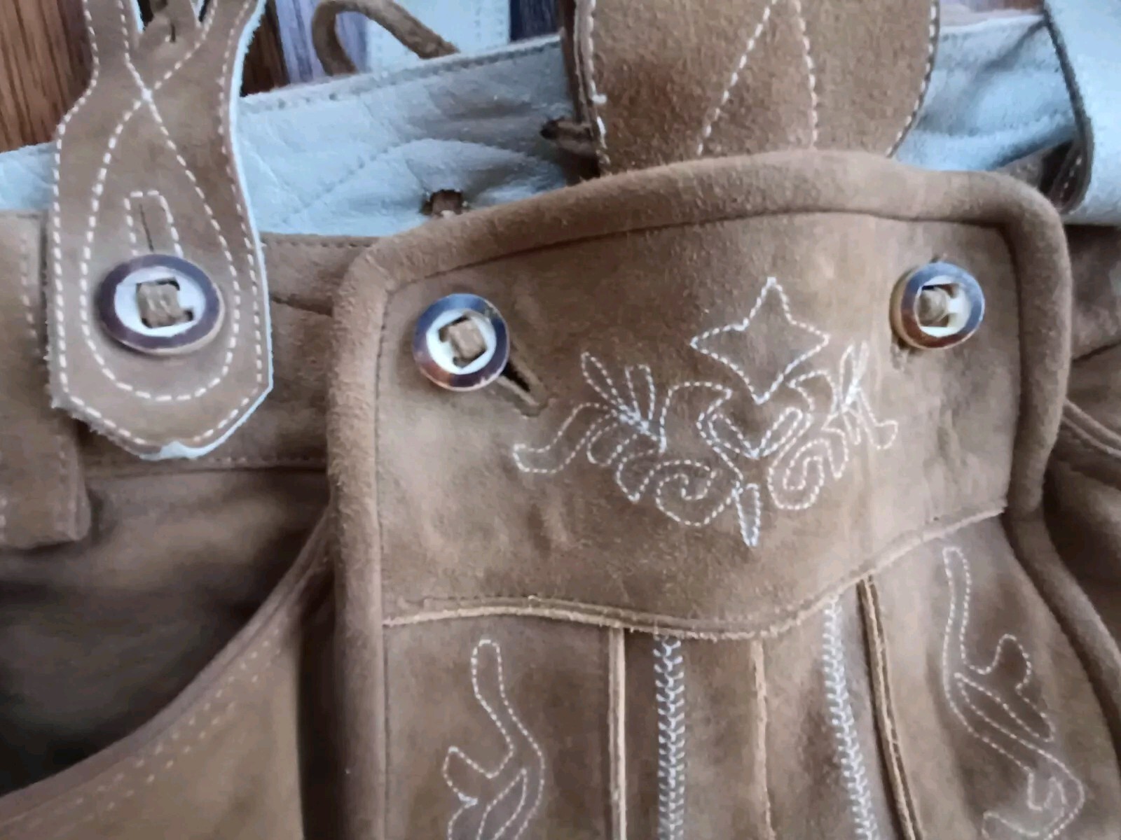 Stunning Oktoberfest Suede Wildbock Deer Leather Trachten Lederhosen Shorts W 34