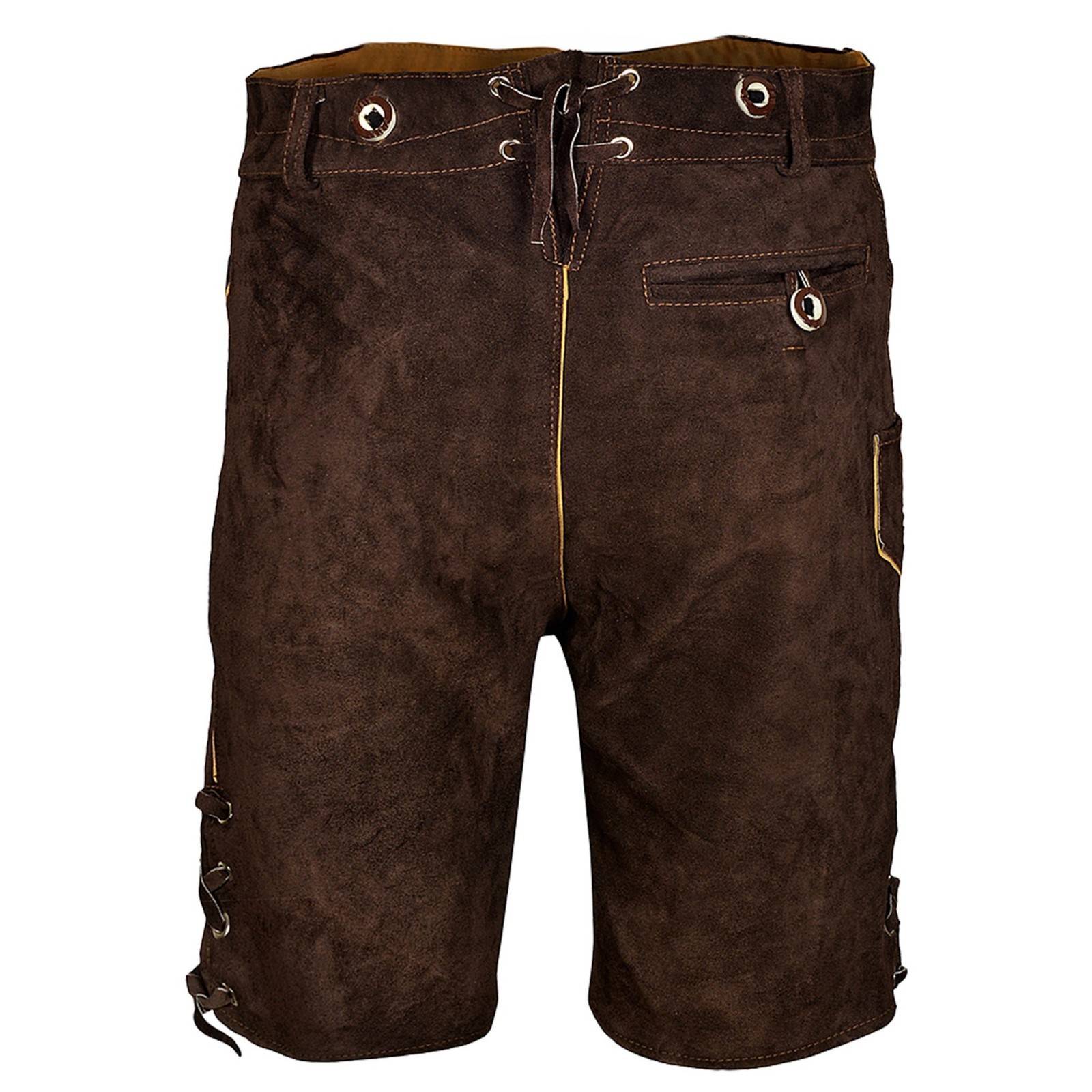 Authentic Men Lederhosen Otto with Deer and Oak Embroidery Oktoberfest Costume