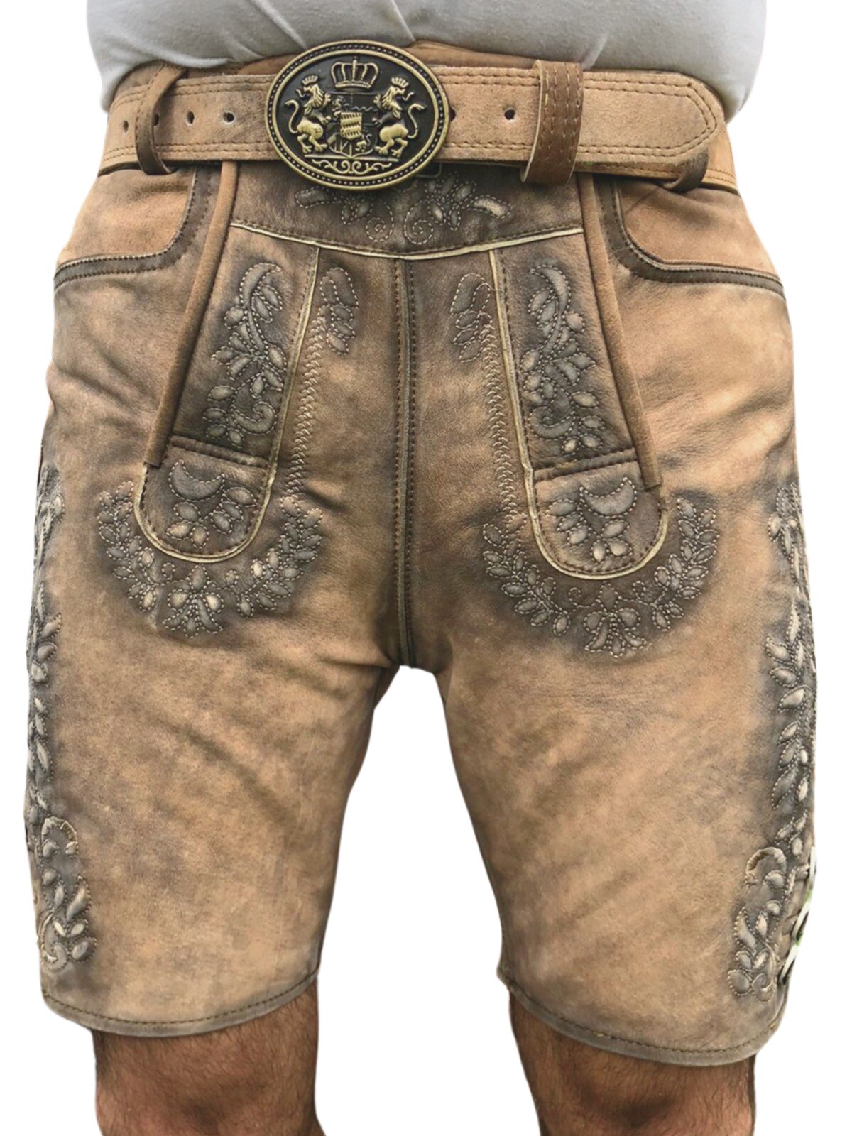 Men’s traditional Lederhosen suede pants Oktoberfest Lederhosen size 46 to 58
