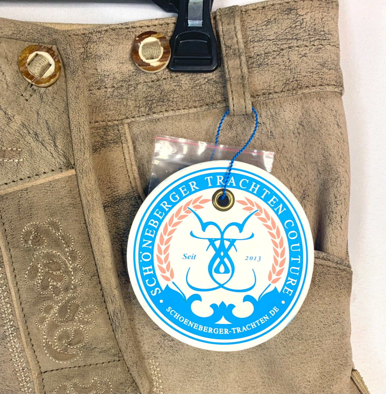 SCHONEBERGER TRACTEN Lederhosen Shorts Genuine BAVARIAN COUTURE SZ 33 NEW w TAG