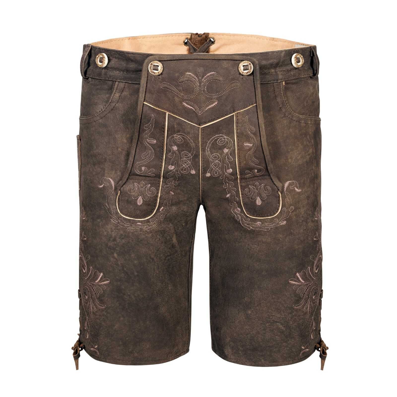 Men’s Bavarian Tratchen Lederhosen Pant German Oktoberfest Suede Leather Pants