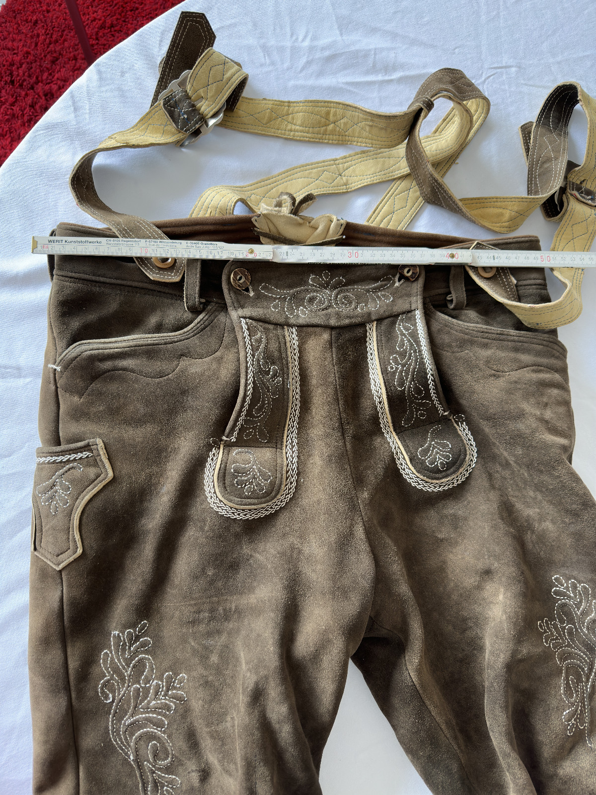 Deerskin Trousers Short Traditional Lederhosen Purest Custom Made Size 56-58 Excellent
