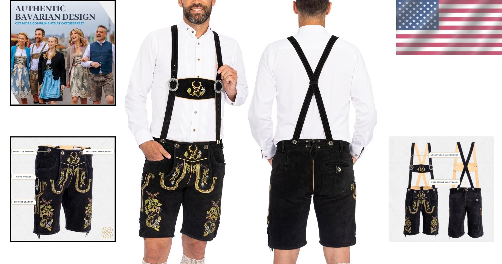 Traditional Light Brown Lederhosen – German Authenticity for Beer Festivals