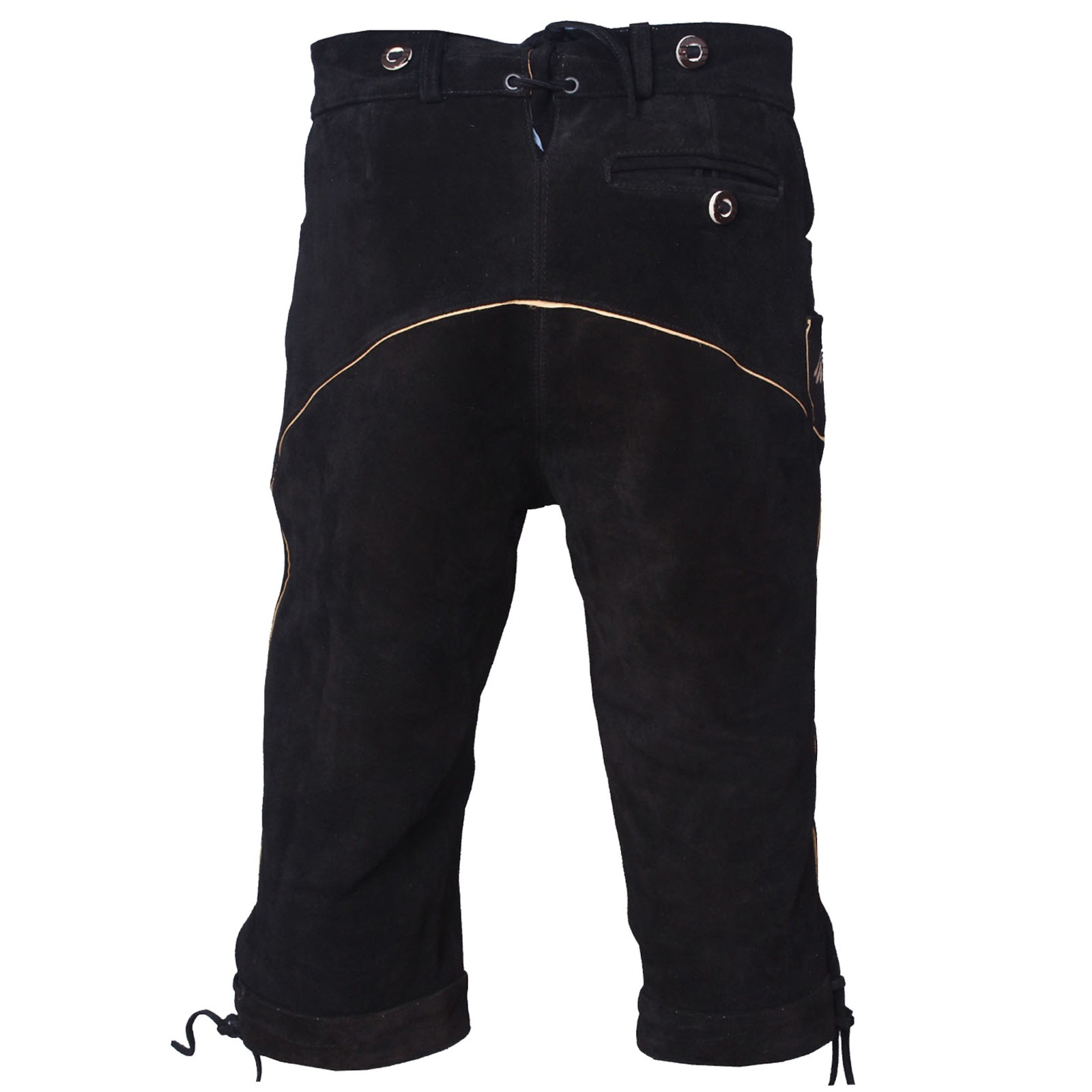 Mens Suede Leather Kniebundhosen Lederhosen Oktoberfest Costume Suspenders