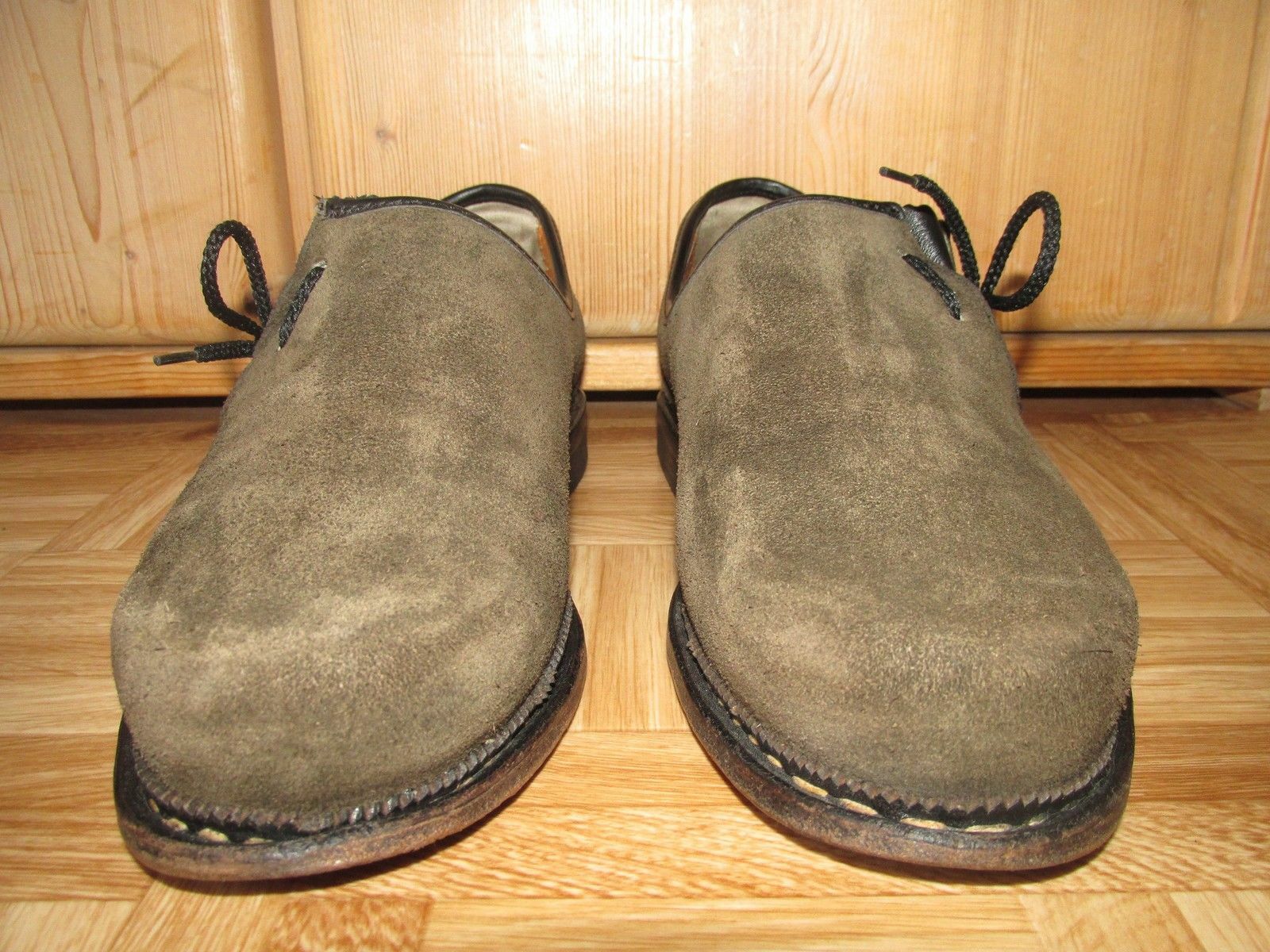 Vintage Haberstroh Suede Oatmeal Shoes Size 41.5 UK 7.5