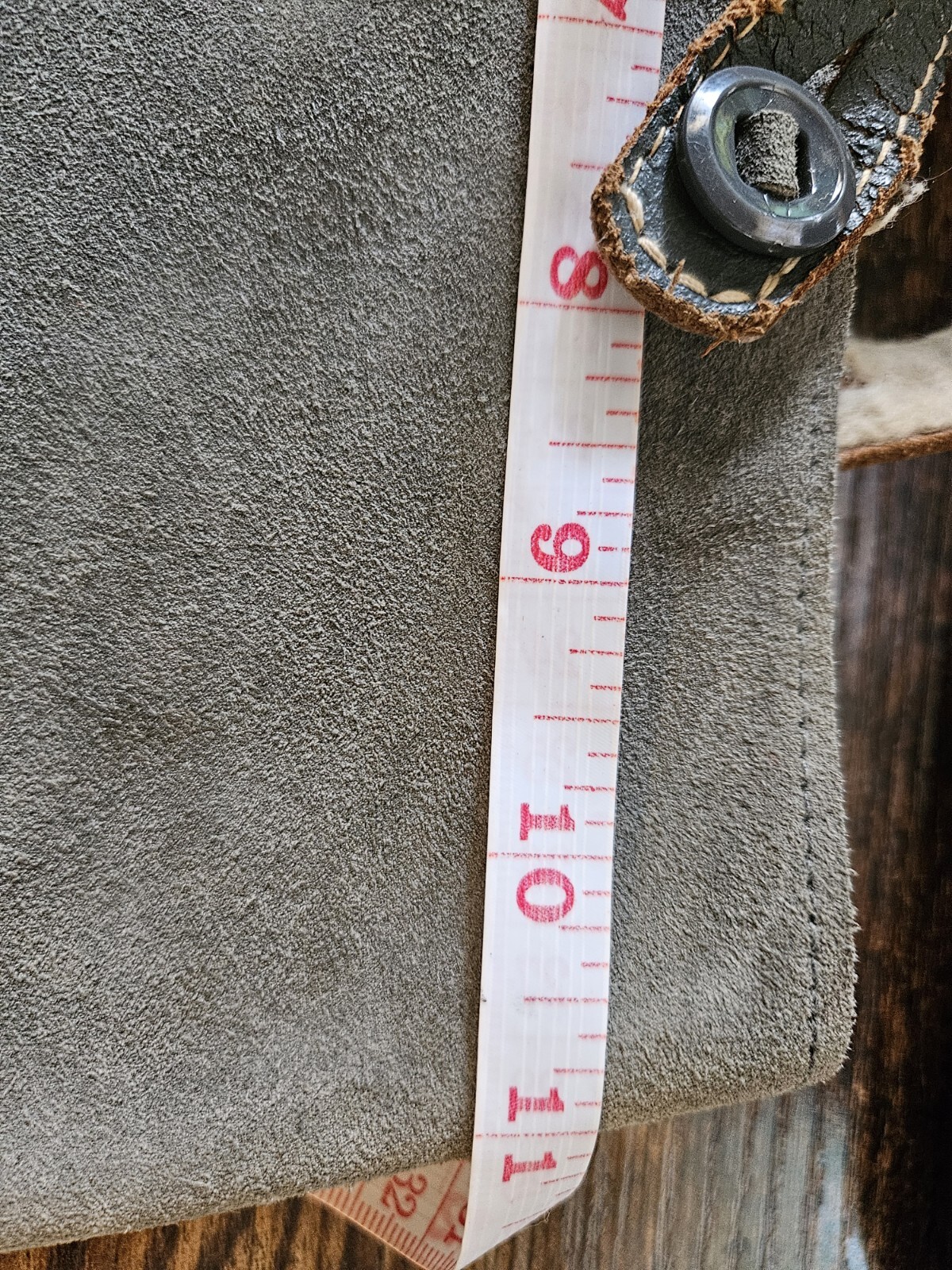 Vintage Kids Size 2 German Lederhosen Leather Suede Green Gray