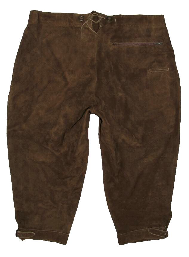 Leder Weiss He Costume/Traditional Costume Kniebund- Leather Pants Dark Green