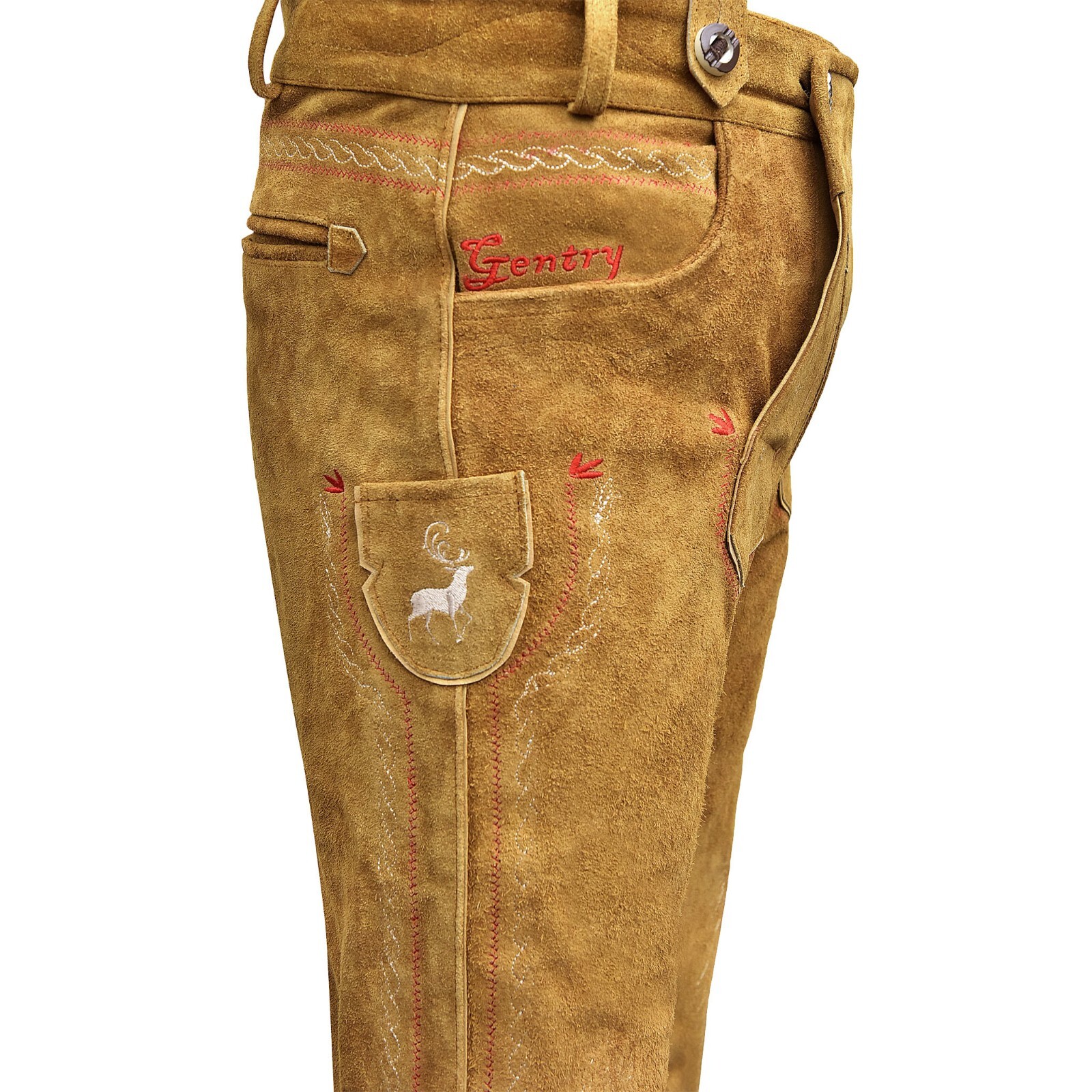 Real Sued Leather Kniebundhosen Men Brown Zimmer German Oktoberfest Outfit