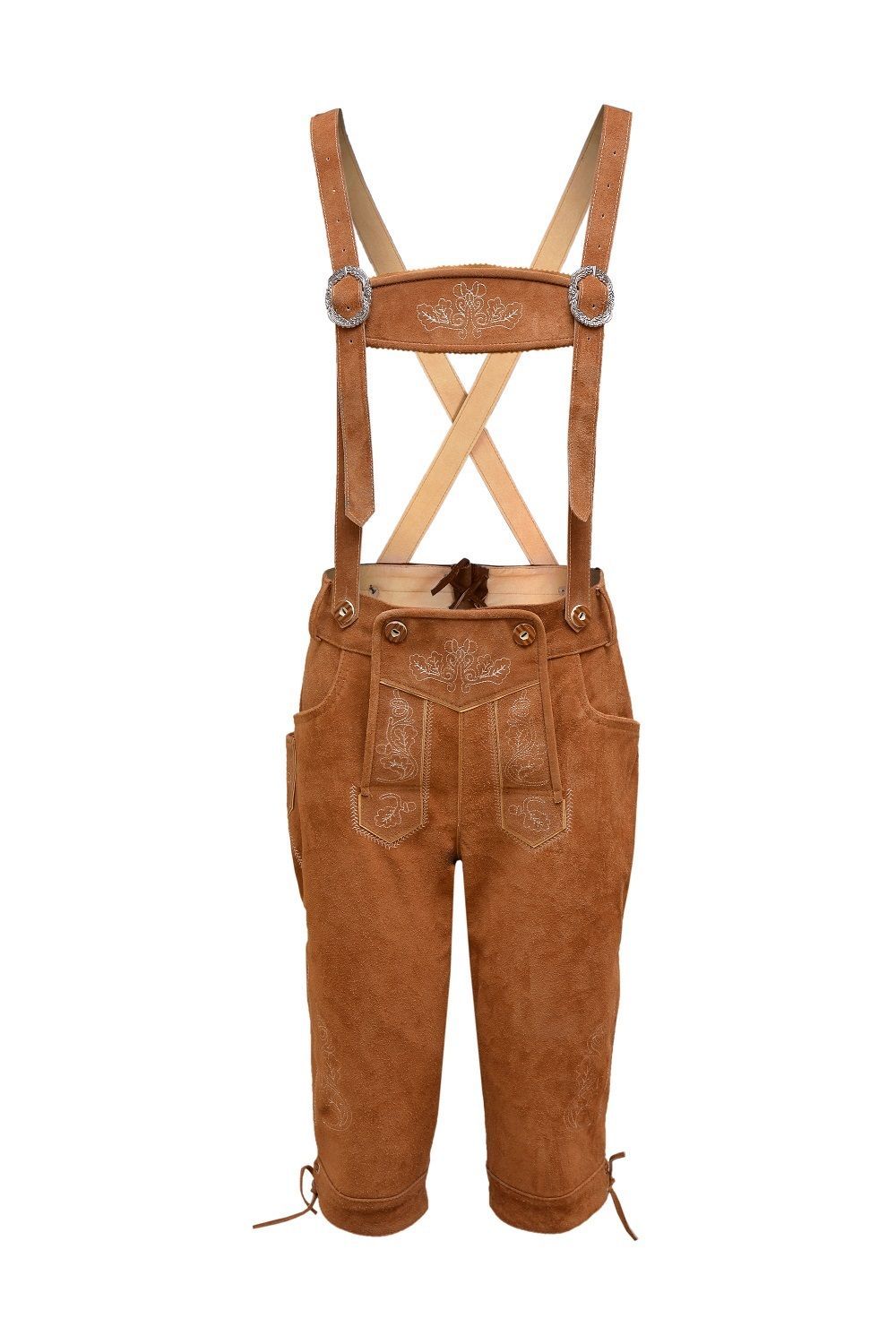 Oktoberfest Bavarian Lederhosen Men German Real Leather Matching long Short New