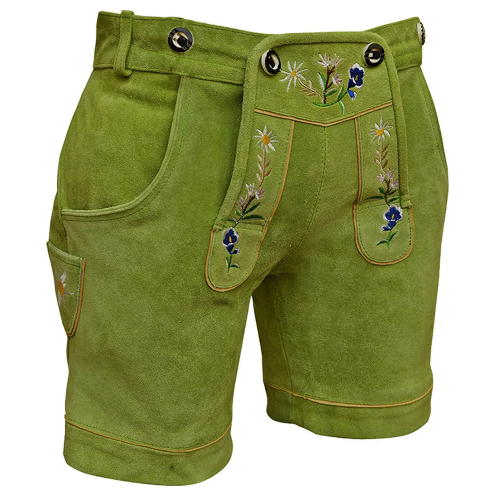 Womens Lederhosen Shorts Suede Leather | Oktoberfest Costume for Women | German