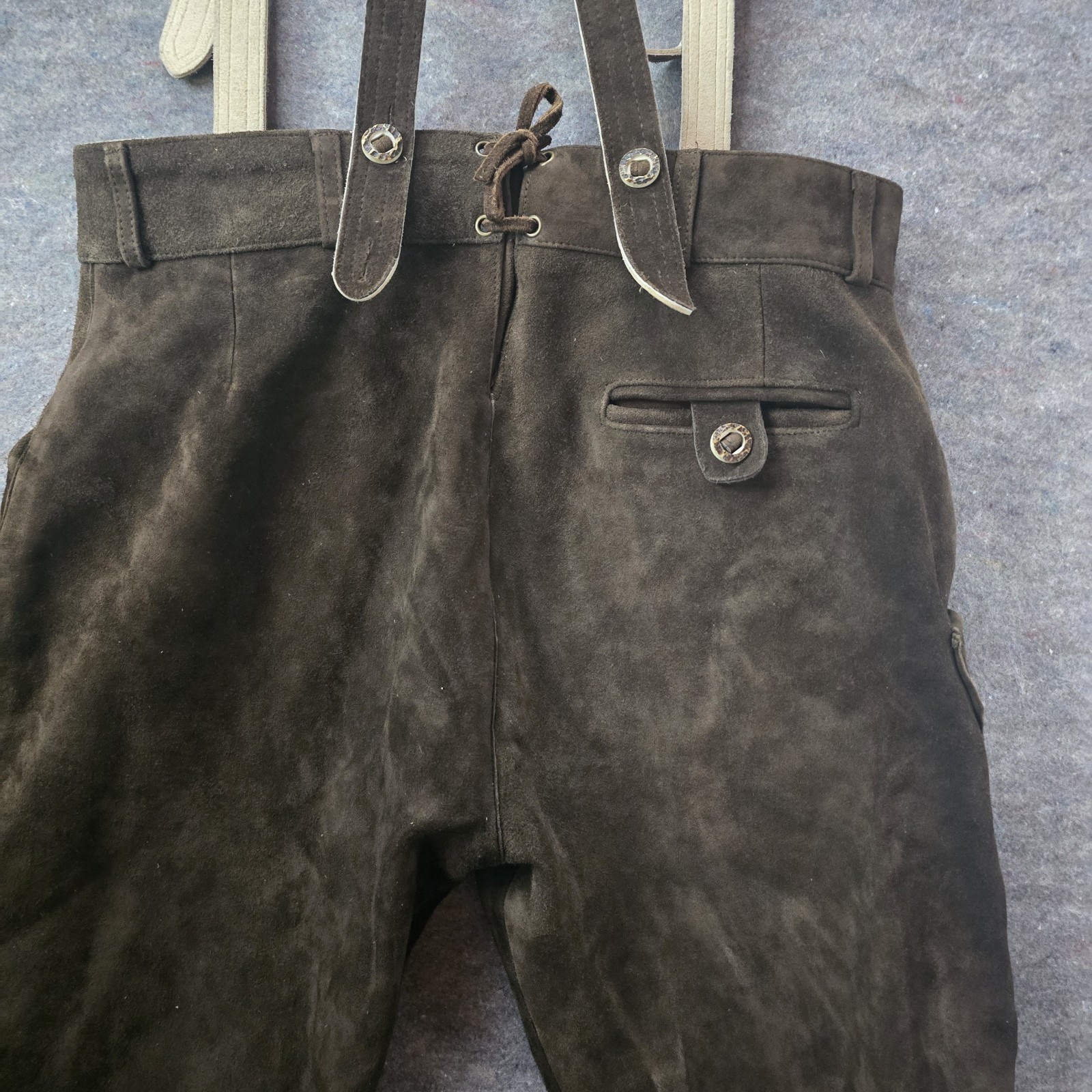 1886 Alpen Trachten Suede Leather Embroidered Lederhosen Bundhosen Suspenders
