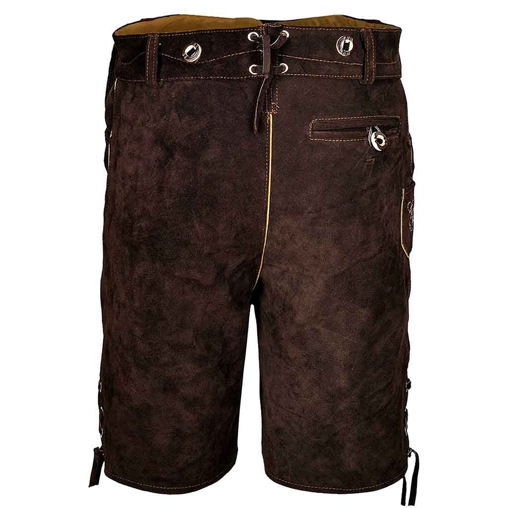 Mens Oktoberfest Costume Suede Lederhosen Set Bavarian Authentic Leather Shorts