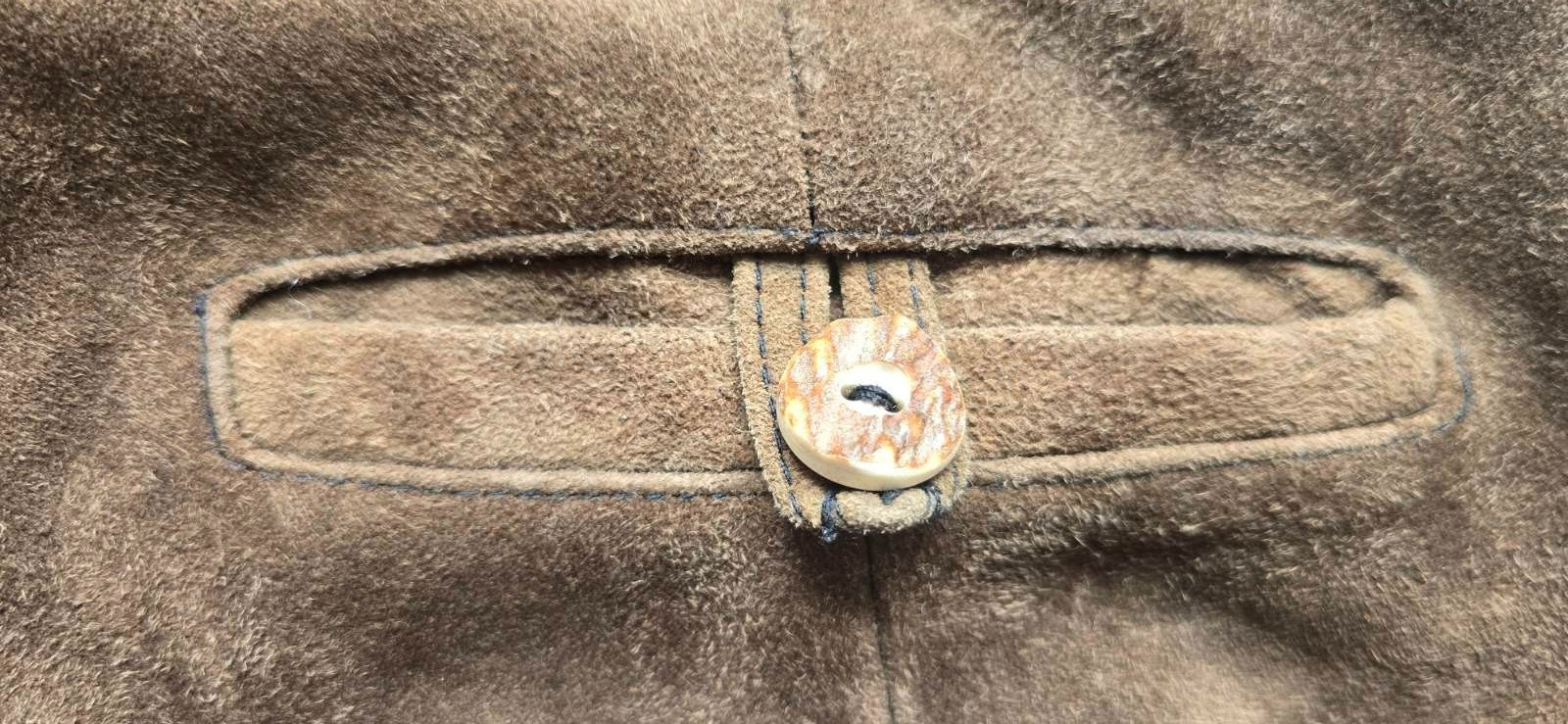 KALTENBACHER Vintage Brown Goatskin Suede Leather Trousers Trachten Alpine Sz 50
