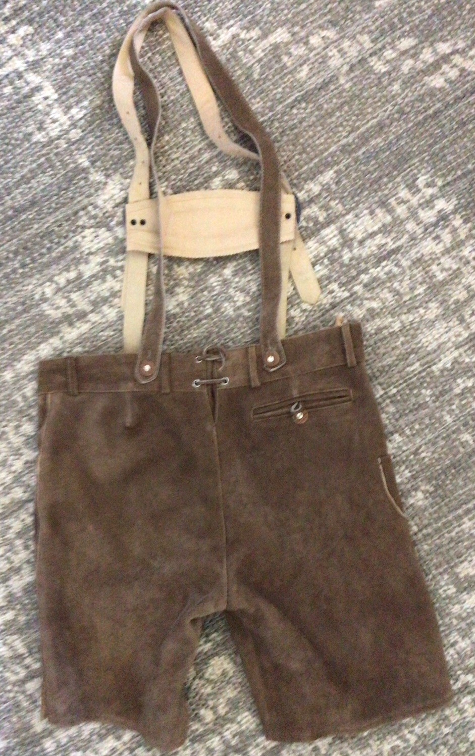 Bavarian Oktoberfest Lederhosen Shorts German Tracht Outfit brown Size 36