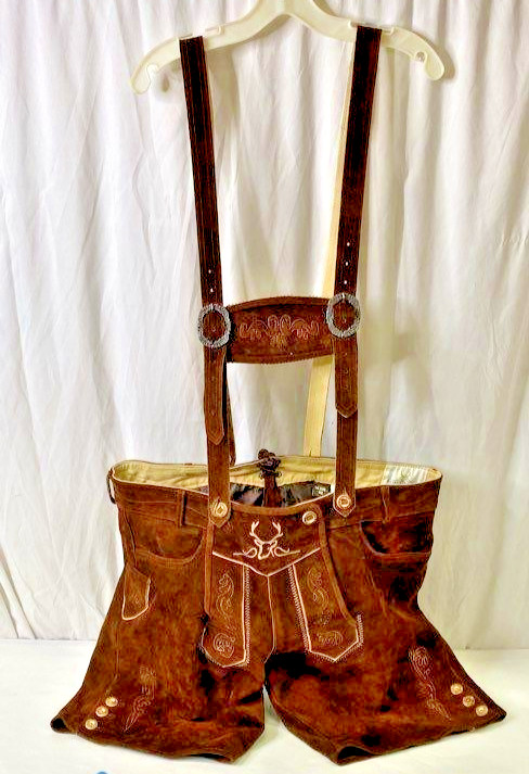 Lederhosen – Size 42 Original Authentic Leather Brown