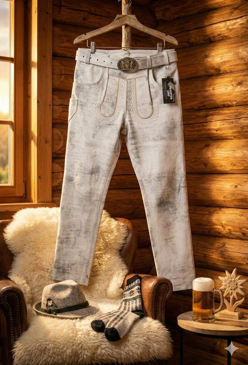 Unique long leather pants (100% suede) soft real leather with belts size, 46-64