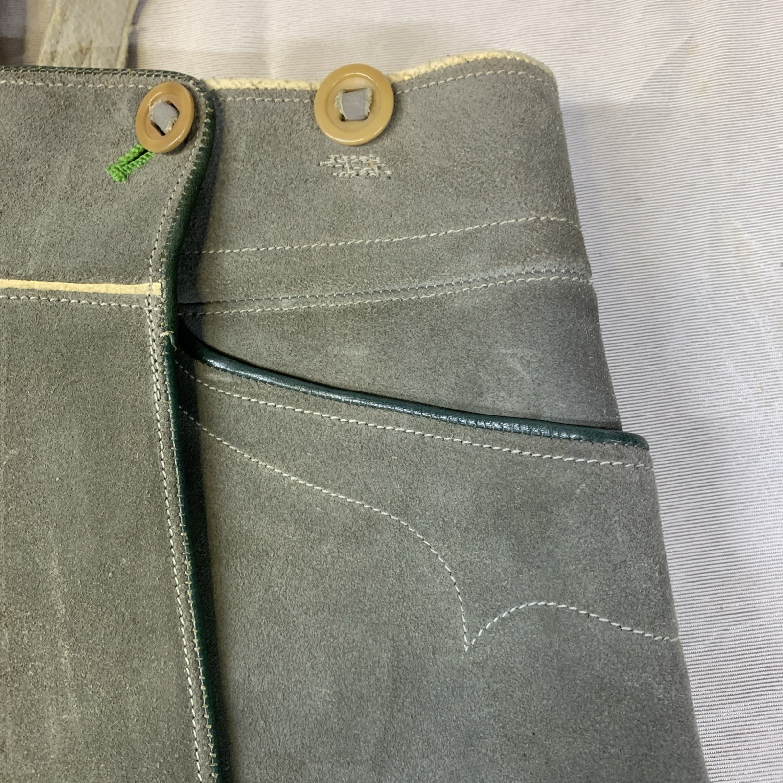 Vintage Austrian Lederhosen Heichlinger 32 Waist Suspenders Breast Plate