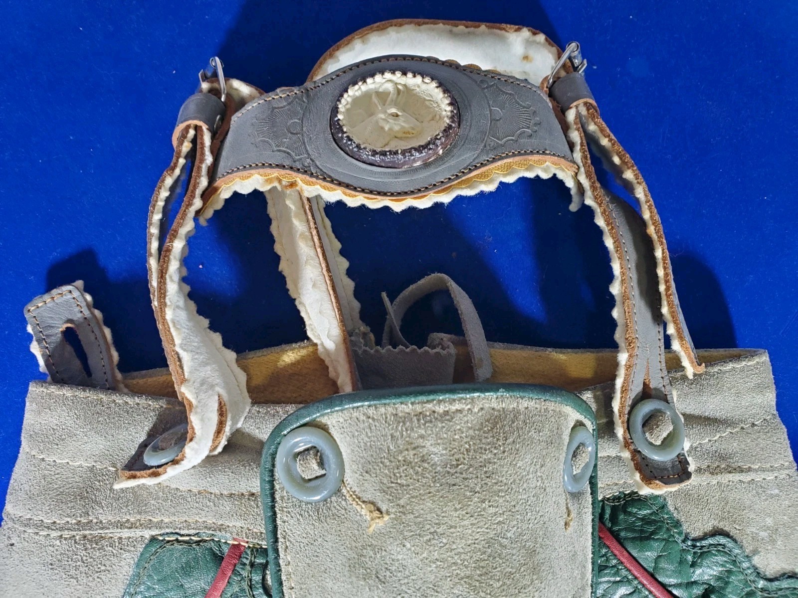 Vintage Boys Lederhosen Bavarian Short All Suede Oktoberfest Authentic Leather