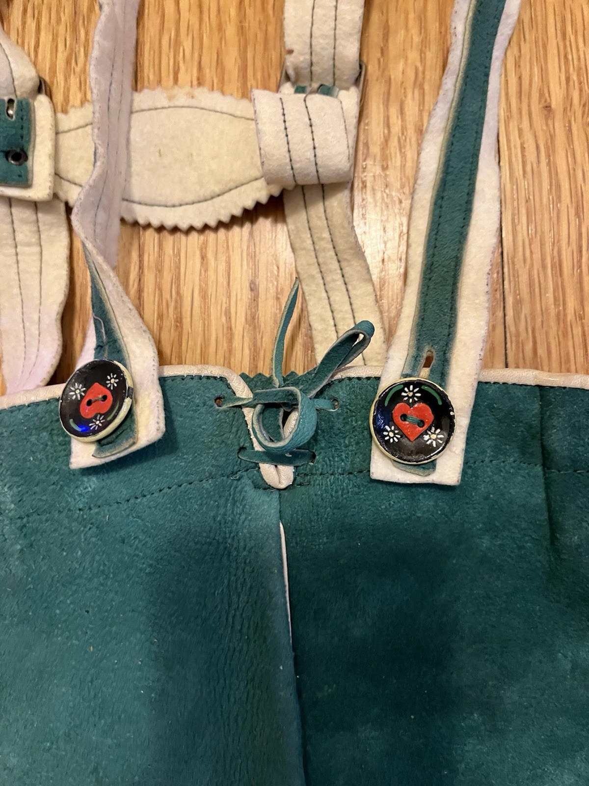 Vintage German Lederhosen Suede Leather Bavarian Boys- Child Shorts Octoberfest